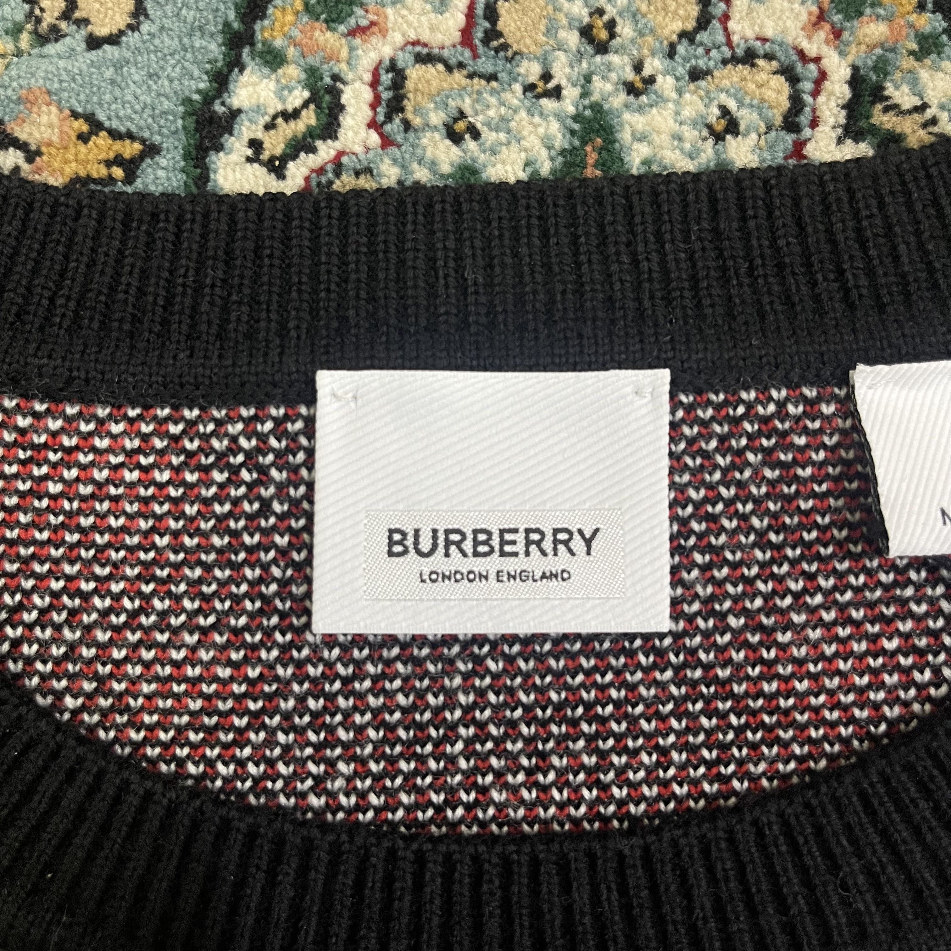 Burberry Burberry Mens Jennings Zebra Logo Jumper Knit Sweater Size US M / EU 48-50 / 2 - 6 Thumbnail
