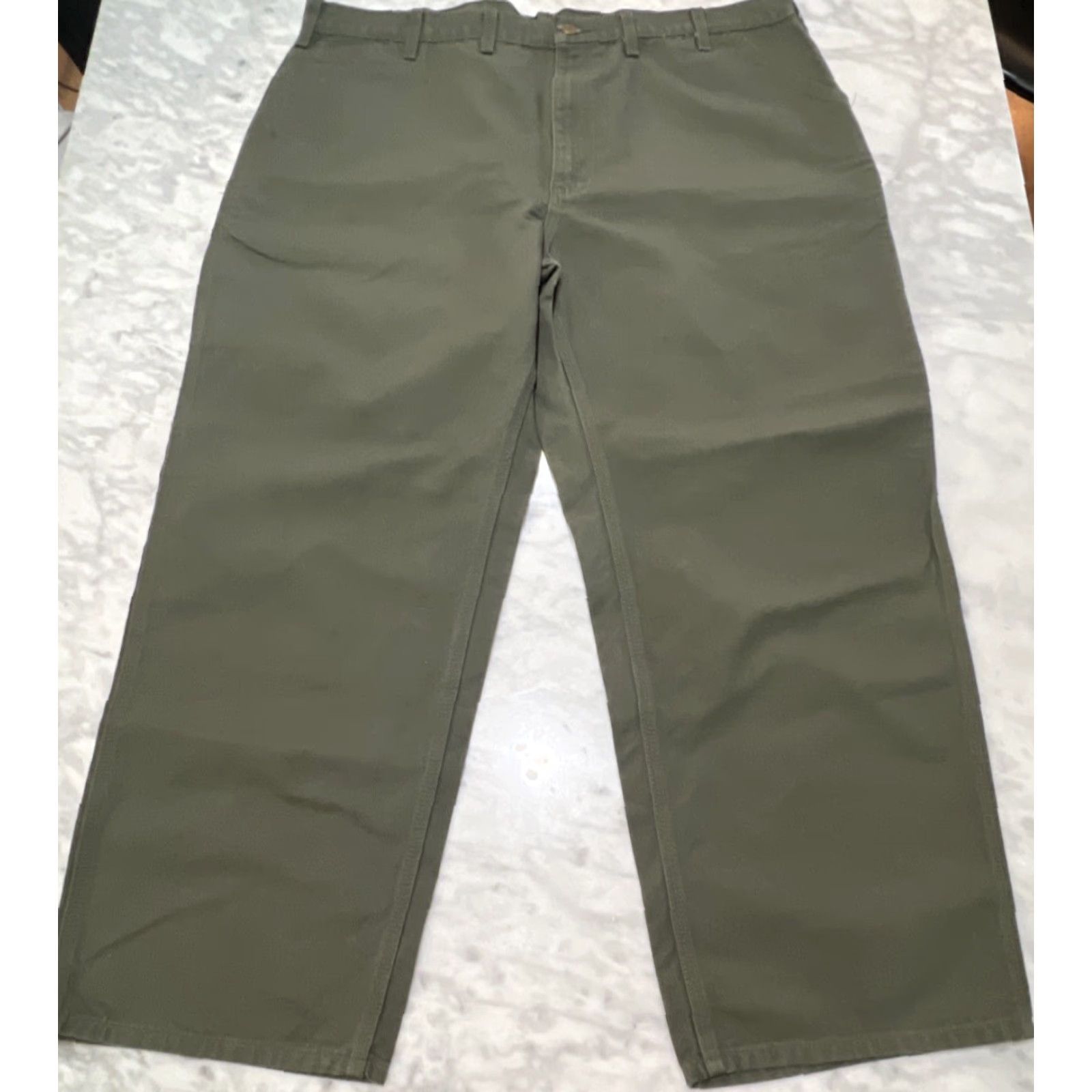 Carhartt Carhartt Jeans Men 44x30 Green Denim Dungaree Carhartt Straight 5-Pocket Regular Belt Loops Mid Rise Comfort Easy Care Jeans Mens Size US 44 / EU 60 - 2 Thumbnail