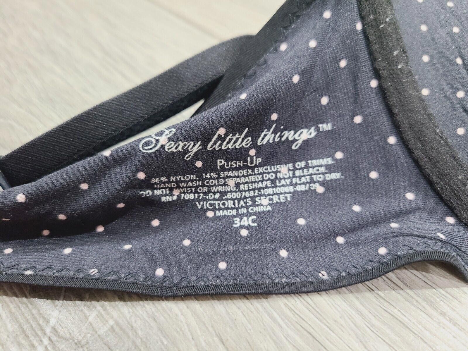 Designer Vs Sexy Little Things Bra 34c Black Polka Dot Pls Read Size ONE SIZE - 2 Thumbnail