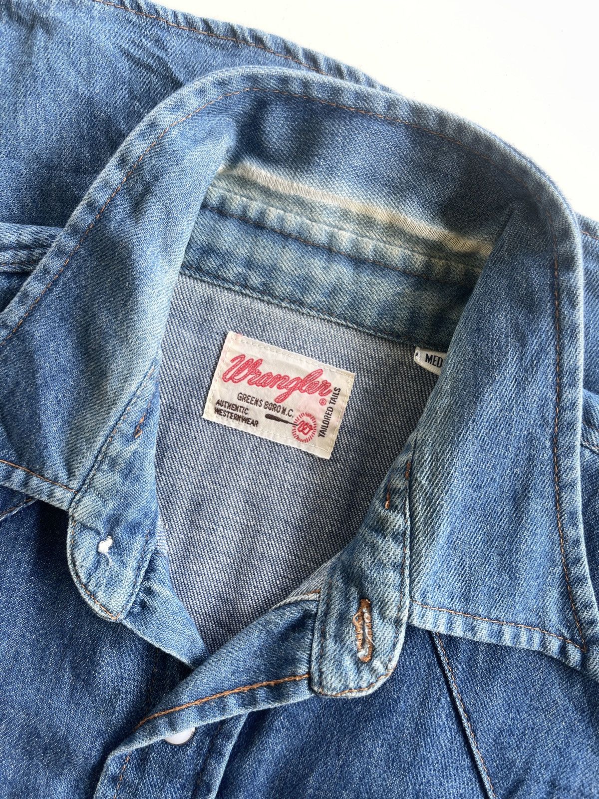 Vintage Vintage Wrangler Western Wear Shirt Size US L / EU 52-54 / 3 - 15 Thumbnail