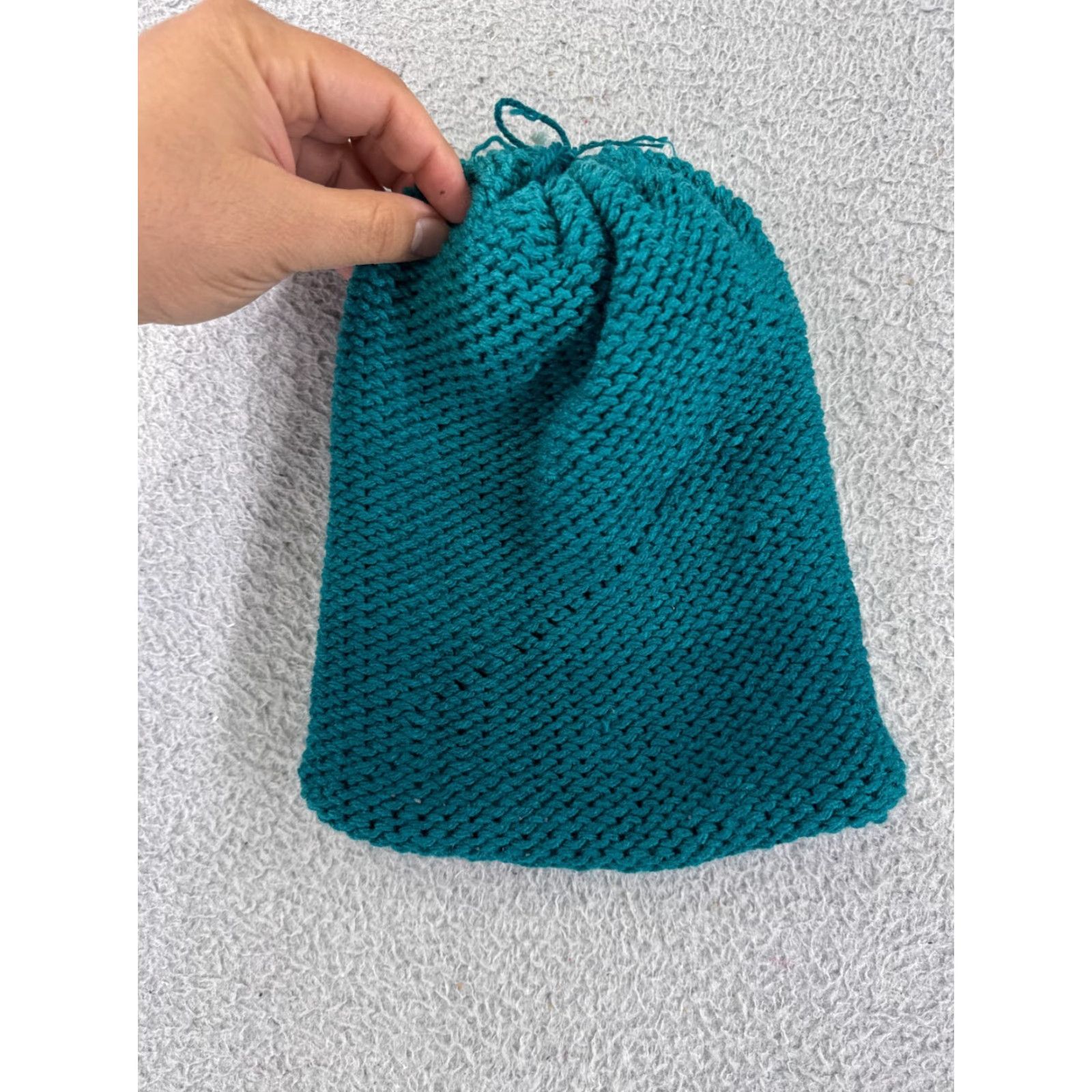 Vintage WOMEN Beanie / Toque - Knit Acrylic Blend - Teal Green - One Size - Ski Casual Winter Hat / Adult Women Beanie - Green Knit Hat Size ONE SIZE - 4 Thumbnail