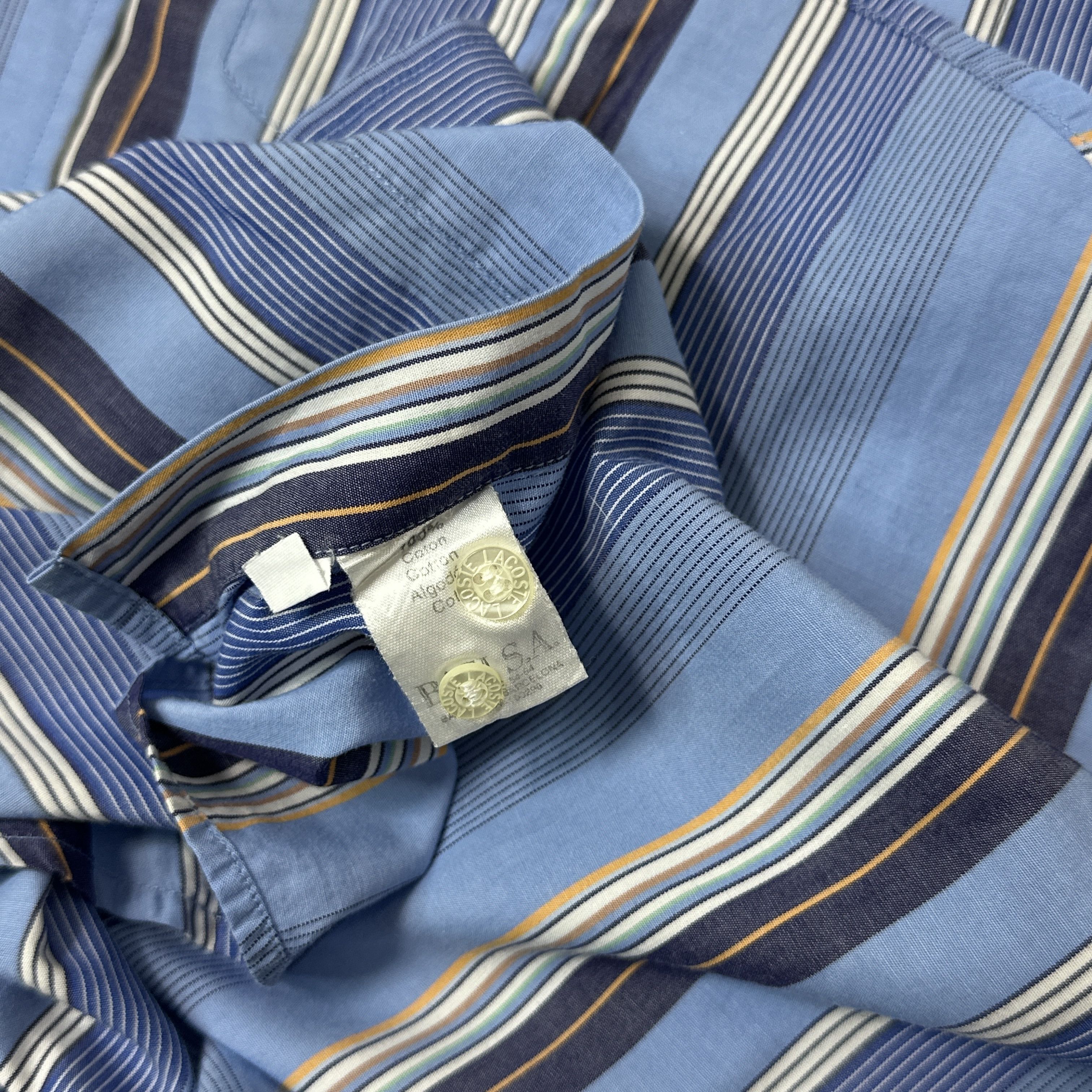Lacoste Vintage Striped Preppy Button Up Lacoste Shirt 00s Size US XL / EU 56 / 4 - 6 Thumbnail