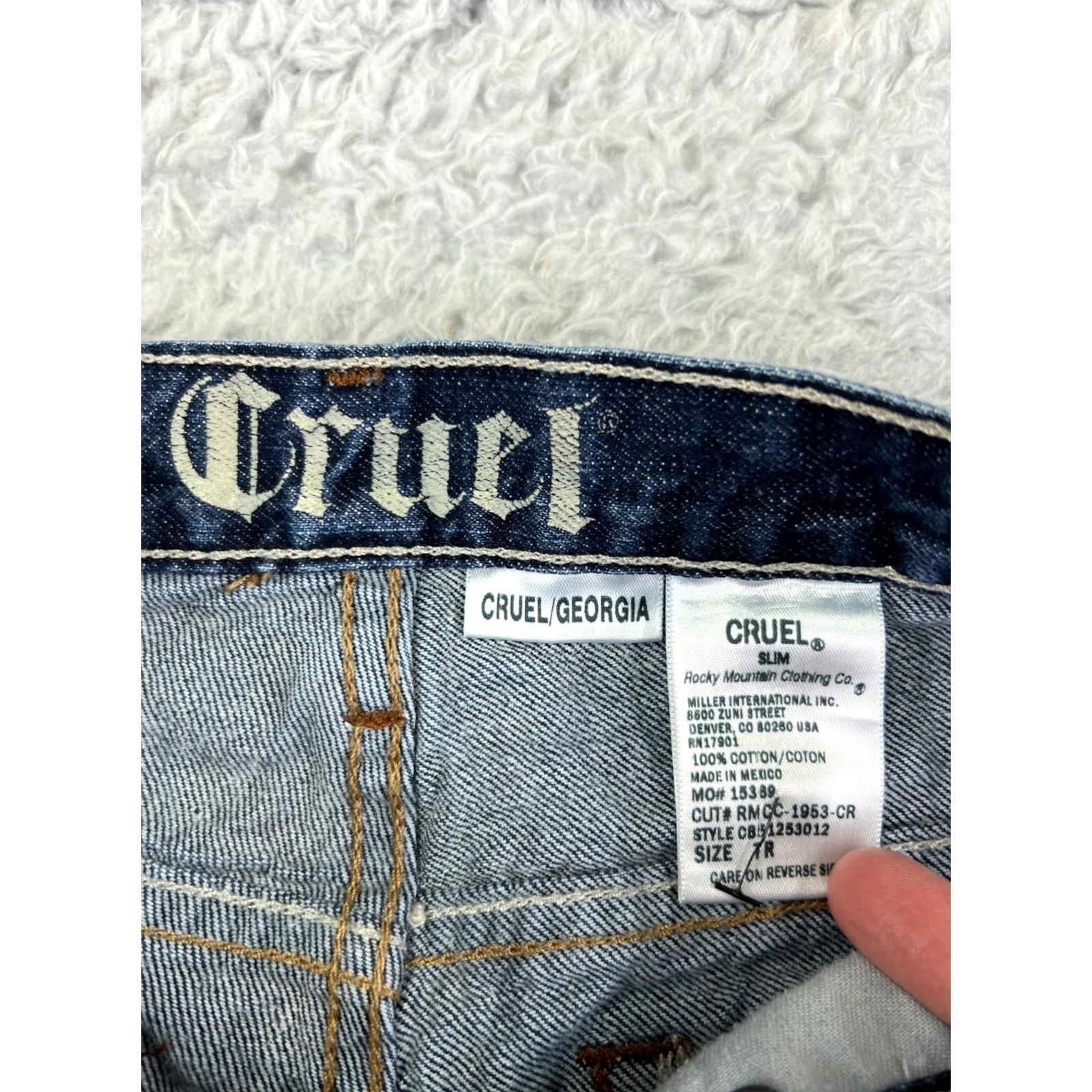Vintage Cruel Jeans Womens 27 Blue Denim Bootcut 5-Pocket Stretch Slim Cotton Blend 27x30 Georgia Cruel Girl Jeans Mens Womens Girls Size 27" / US 4 / IT 40 - 6 Thumbnail