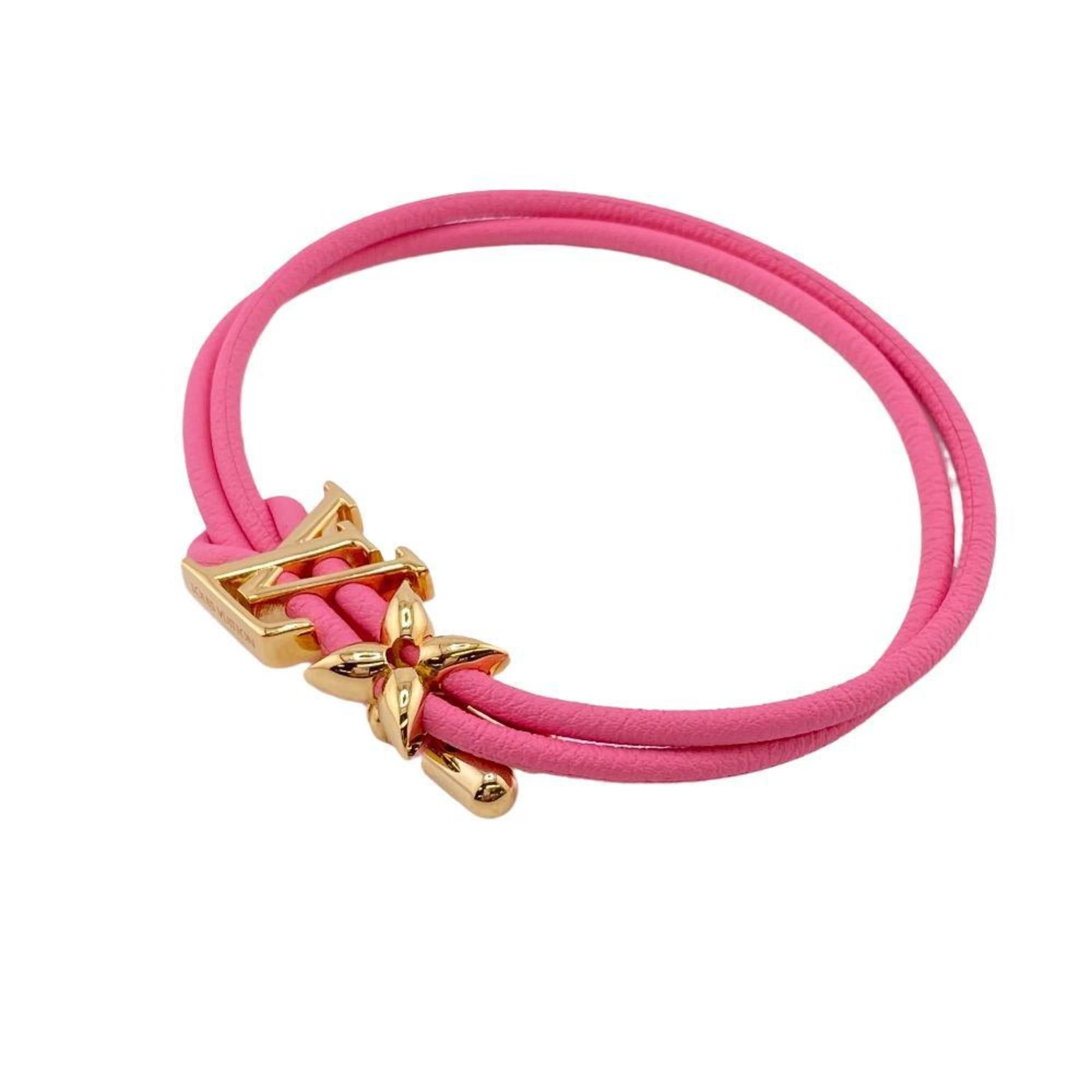 image of Louis Vuitton M68374 Collier Blooming Strass Rhinestone Bracelet Pink Women's in Gold