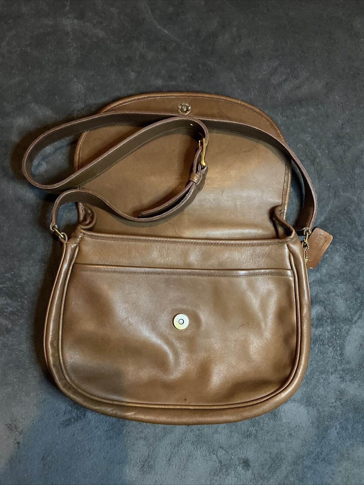 Coach Vintage 90s Coach Bag Leather Side Cross Body USA O27-9919 Size ONE SIZE - 3 Thumbnail