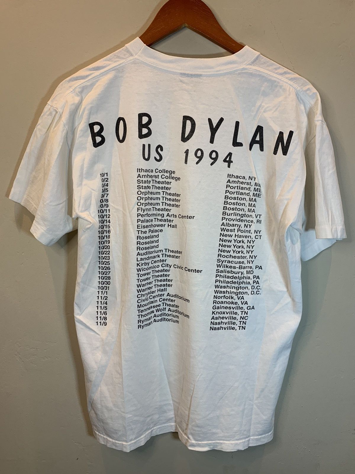 Band Tees × Brockum × Vintage RARE Vintage 1994 Bob Dylan Tour Single Stitch Brockum Shirt Size US L / EU 52-54 / 3 - 2 Thumbnail