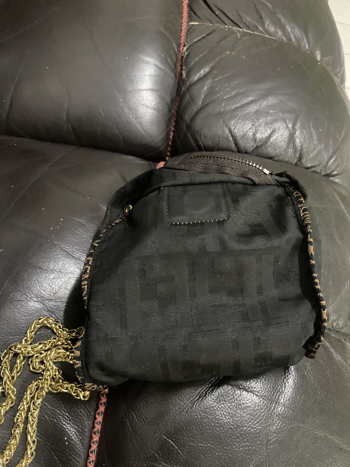 Fendi Authentic Fendi Zucca Monogram shoulder CUSTOM CHAIN Size ONE SIZE - 10 Thumbnail