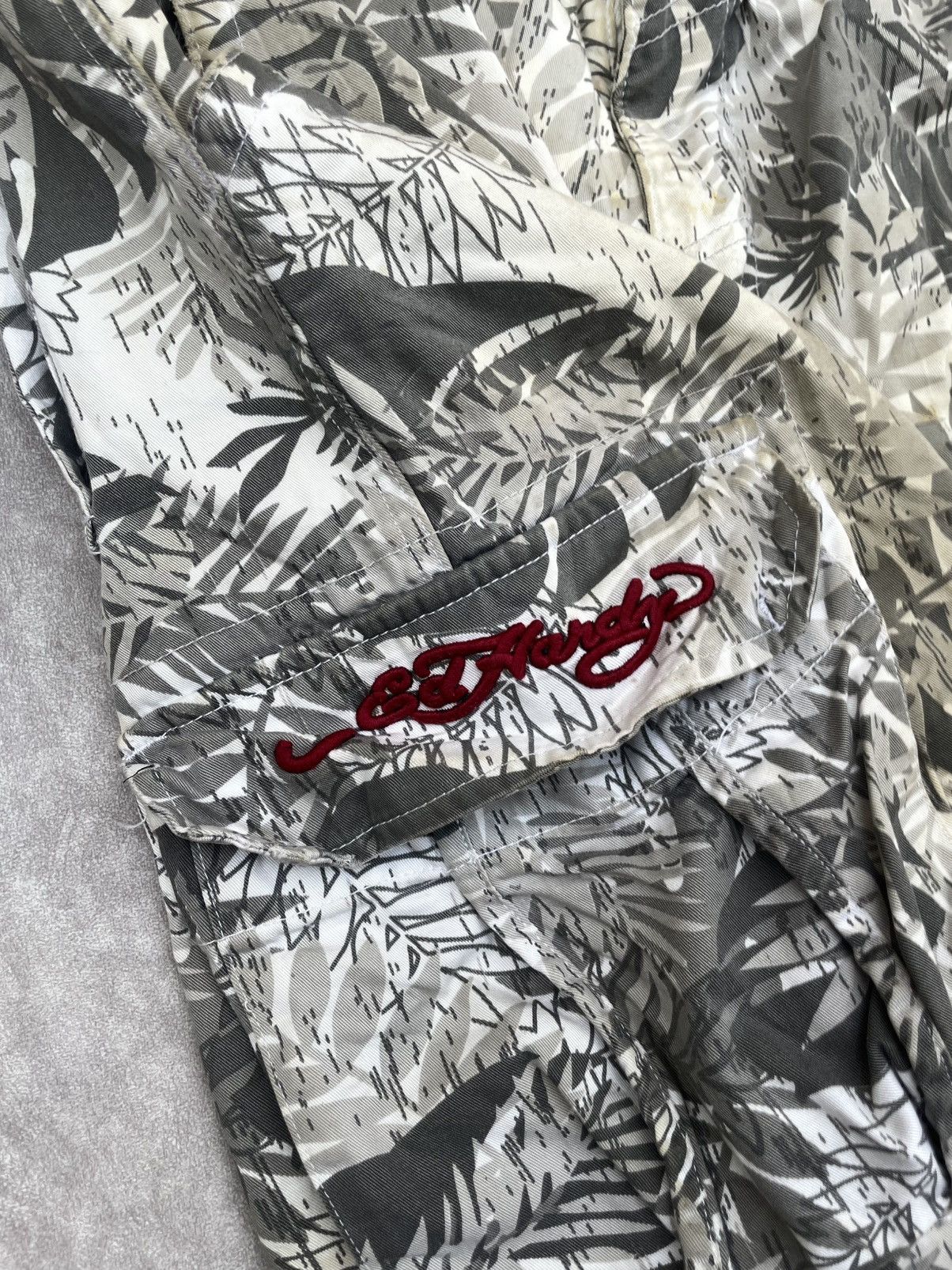 Ed Hardy Y2K Edhardy Embroidery Baggy Shorts Size US 38 / EU 54 - 7 Thumbnail