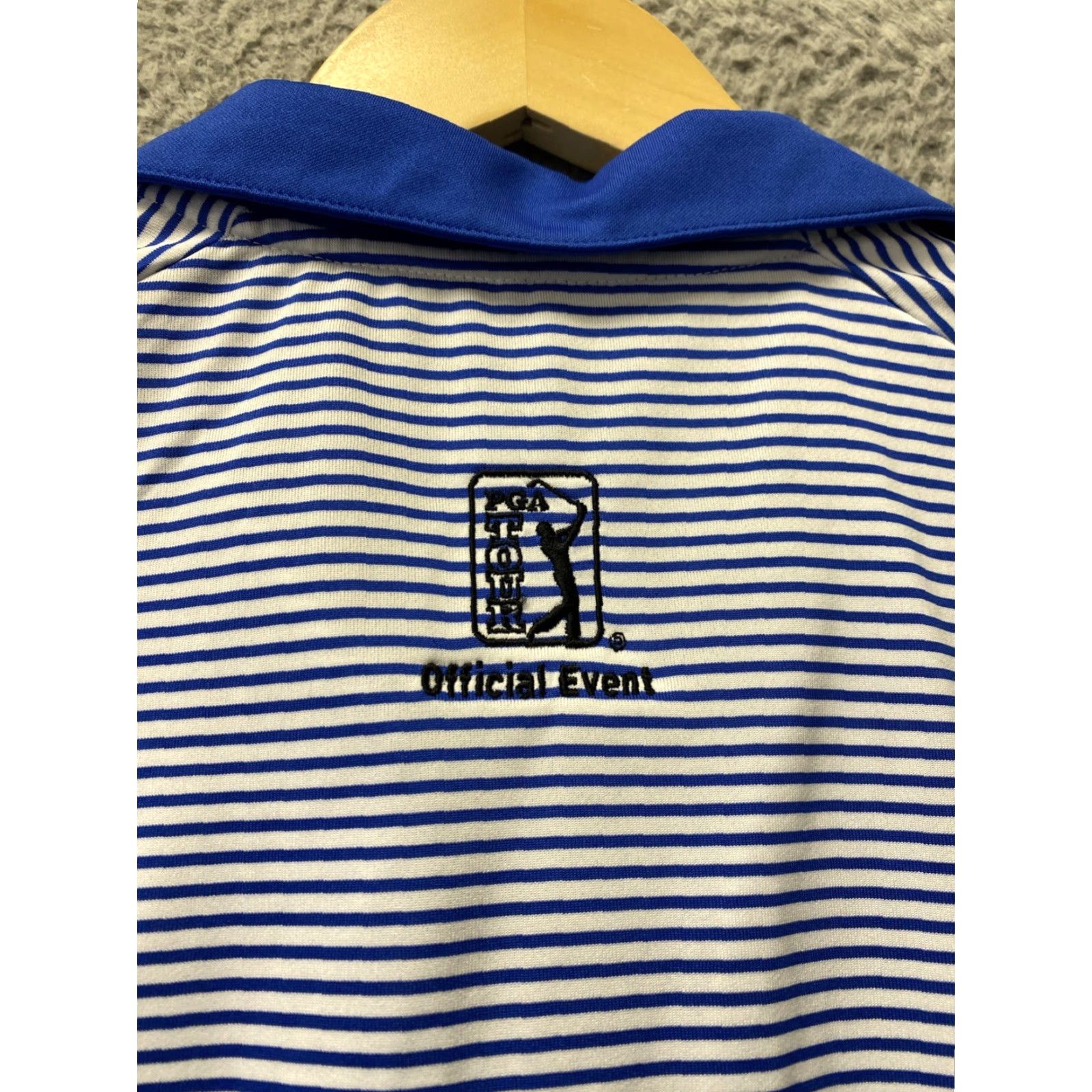Nike NIKE Women’s Dri-FIT Golf Polo Shirt Pull On Size M Blue Stripes 137-25 Size M / US 6-8 / IT 42-44 - 7 Thumbnail