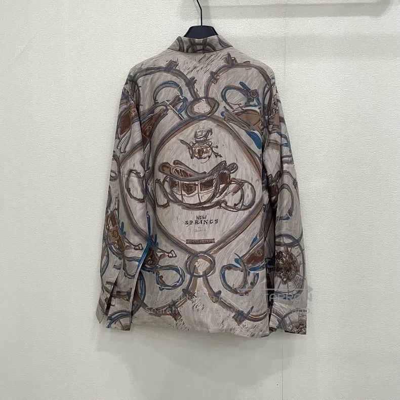 Hermes Hermes size 43 Printed Long Sleeve Shirt Size US XS / EU 42 / 0 - 2 Thumbnail