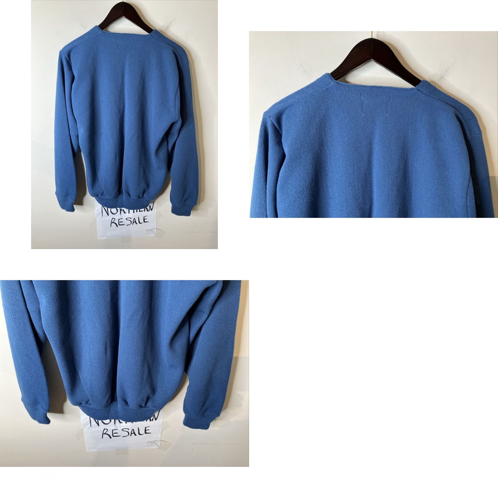 VINTAGE Kings Road Sears Cardigan Sweater Acrylic Mens L 1970s