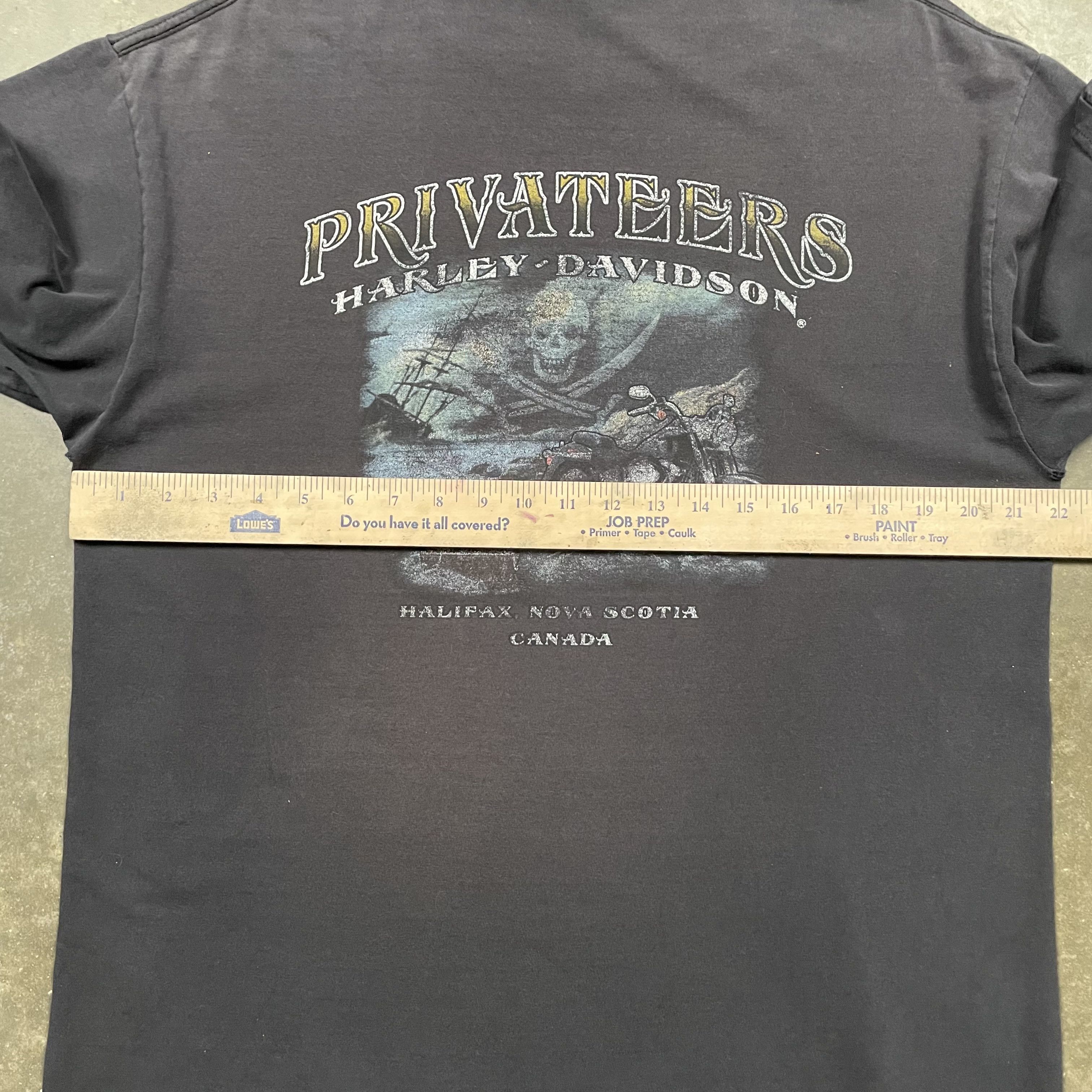 Harley Davidson × Vintage Vintage Faded Harley Davidson Canada Tshirt Biker Grunge Y2K Size US L / EU 52-54 / 3 - 13 Thumbnail