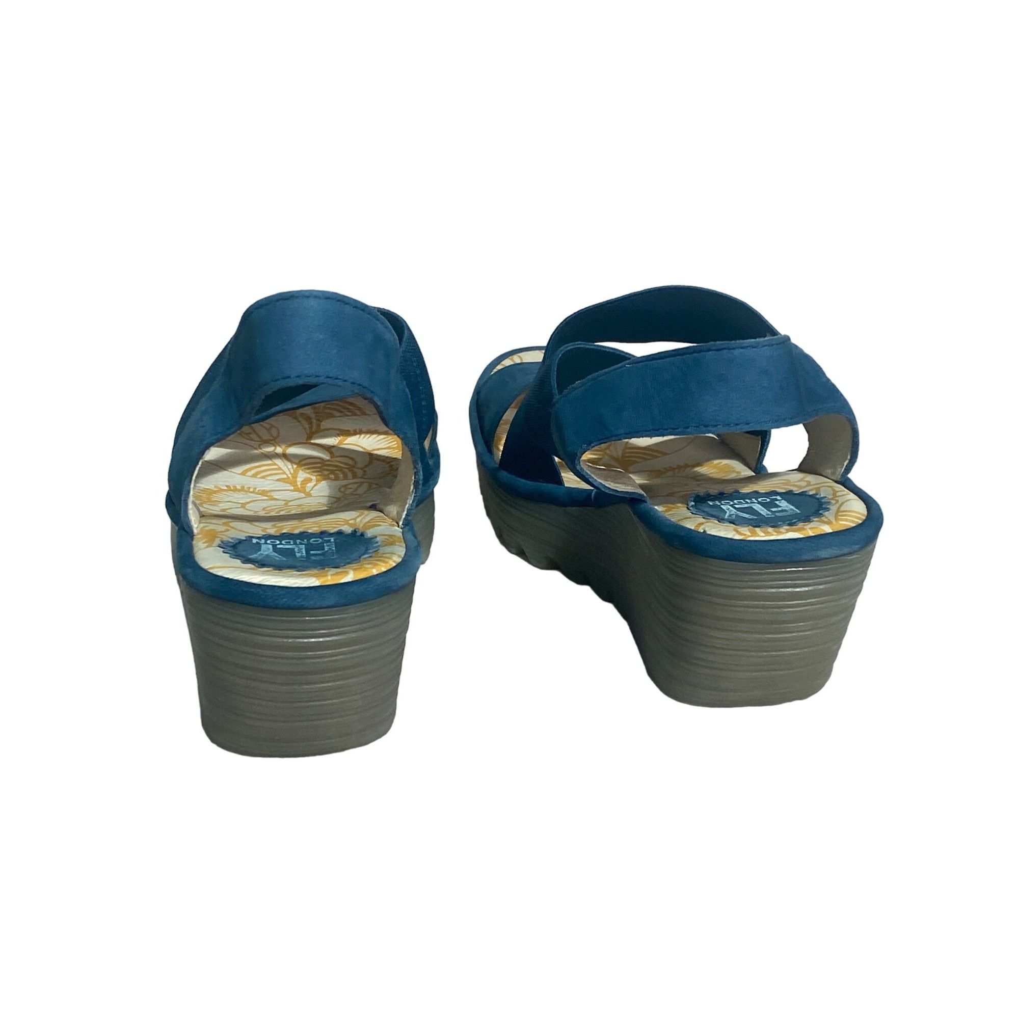 Fly London Fly London Women's Yaji Wedge Sandal Blue Women's 41 US 10 Size US 10 / IT 40 - 8 Thumbnail