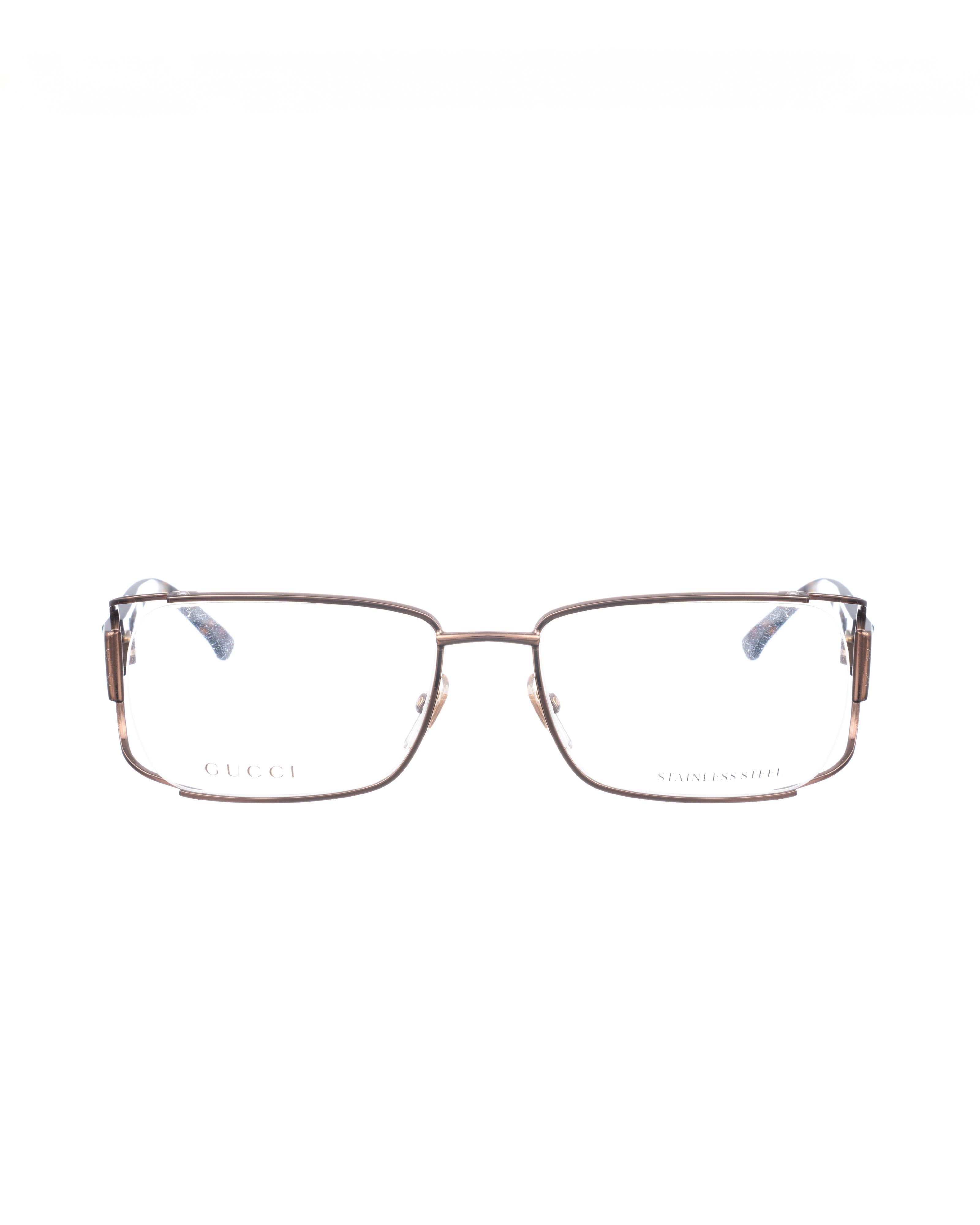 Gucci × Vintage Gucci 00s Metallic Brown Monogram Glasses Size ONE SIZE - 3 Thumbnail