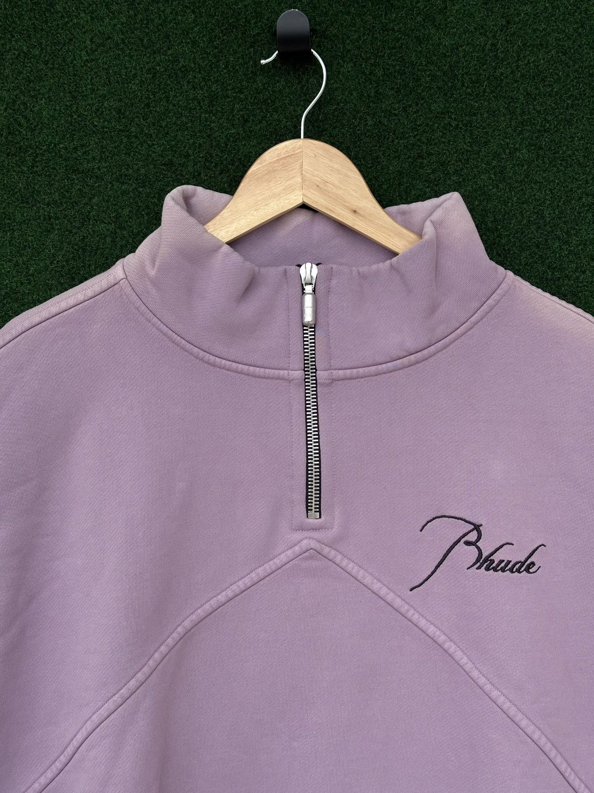 Rhude Rhude Embroidered Quarter Zip Sweatshirt Size US L / EU 52-54 / 3 - 3 Thumbnail