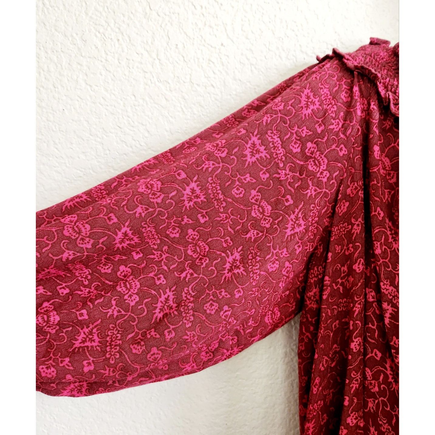 Other Lane Bryant Burgundy Floral Off The Shoulder Top 18 20 NWTS Size XXL / US 16-18 / IT 52-54 - 2 Thumbnail