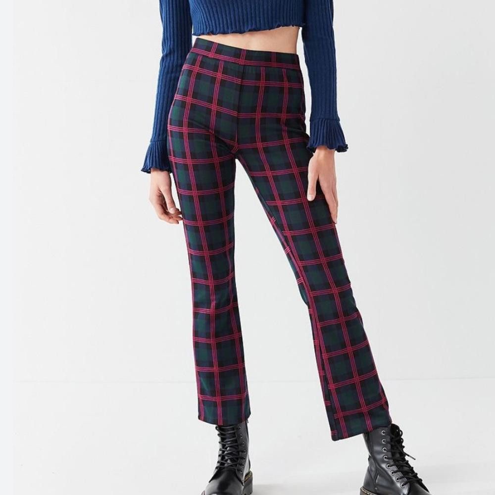 Urban Outfitters Urban Outfitters l Plaid Cropped Flare Pants Size Small Size 28" / US 6 / IT 42 - 10 Thumbnail