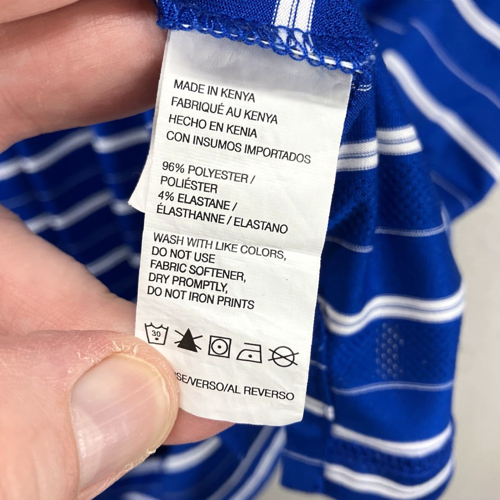 Izod IZOD Golf Polo Shirt 2XL Short Sleeve Striped Stretch Blue Mens Size US XXL / EU 58 / 5 - 7 Thumbnail