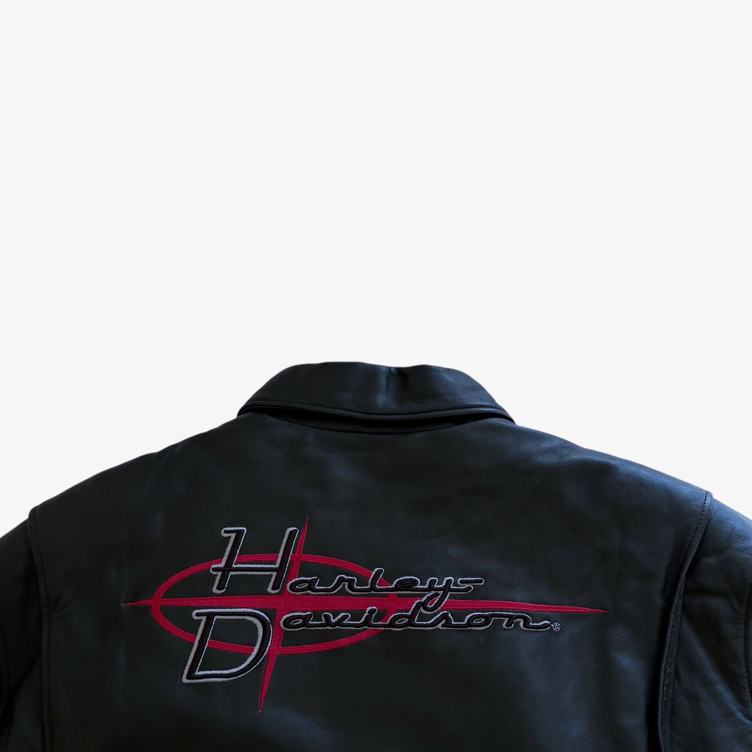 Harley Davidson Vintage 90s Men's Harley Davidson Black Leather Biker Jacket Size US L / EU 52-54 / 3 - 4 Thumbnail