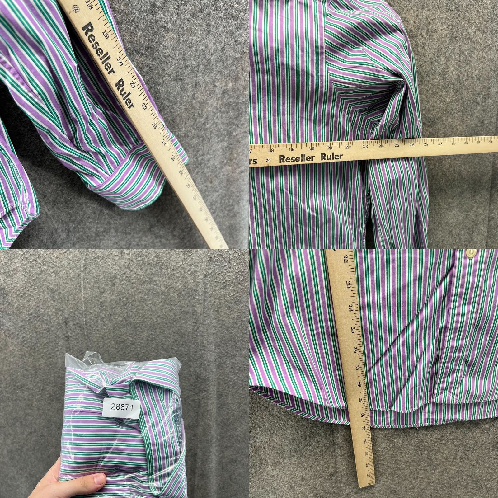Polo Ralph Lauren VINTAGE Polo Ralph Lauren Shirt Mens 16.5 36/37 Purple Stripes Button-Down Classic Shirt Size US XL / EU 56 / 4 - 8 Thumbnail