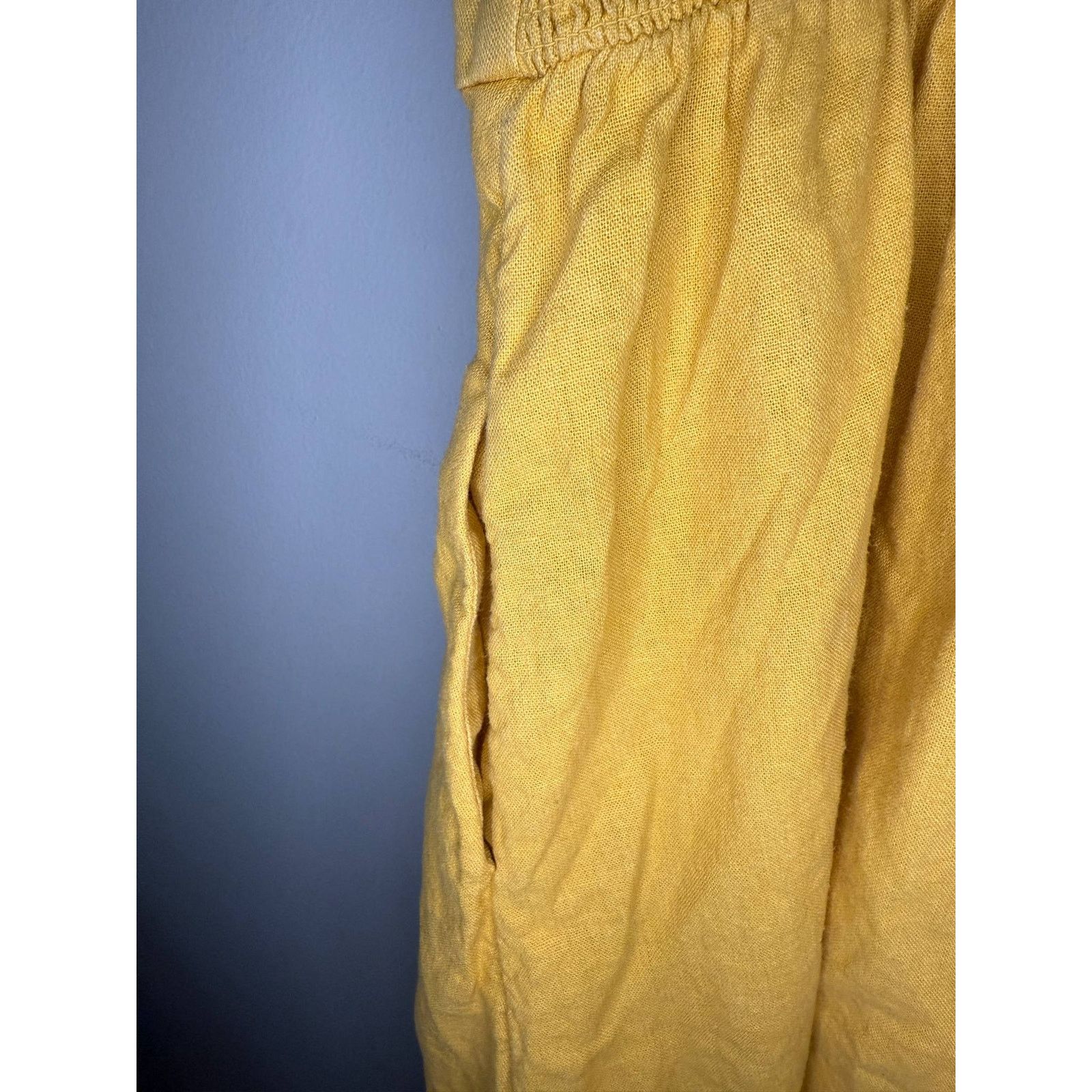 Old Navy Old Navy Tie-Strap Smocked Fit & Flare Mini Dress Yellow M Size M / US 6-8 / IT 42-44 - 8 Thumbnail