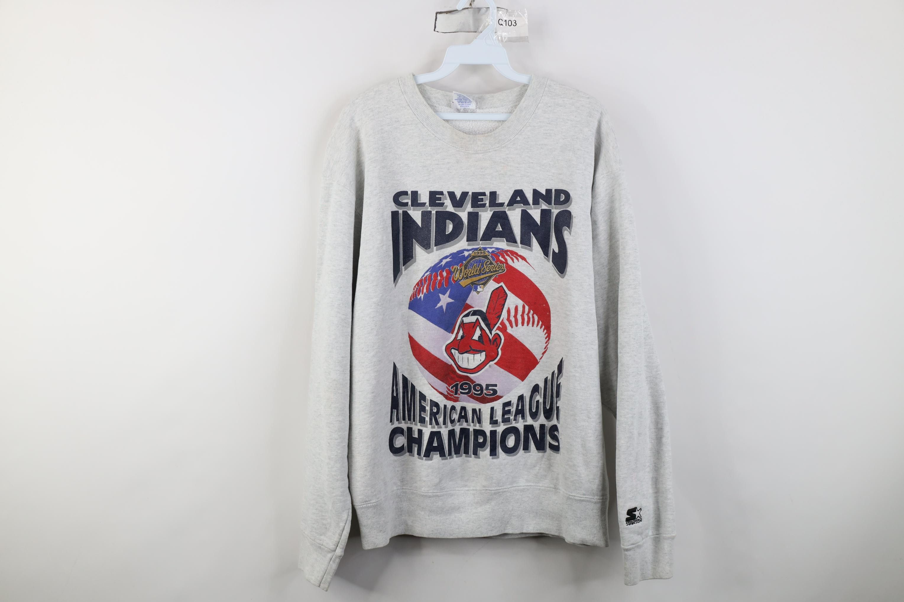 Starter Vintage Starter Chief Wahoo Cleveland Indians Sweatshirt Size US L / EU 52-54 / 3 - 1 Thumbnail
