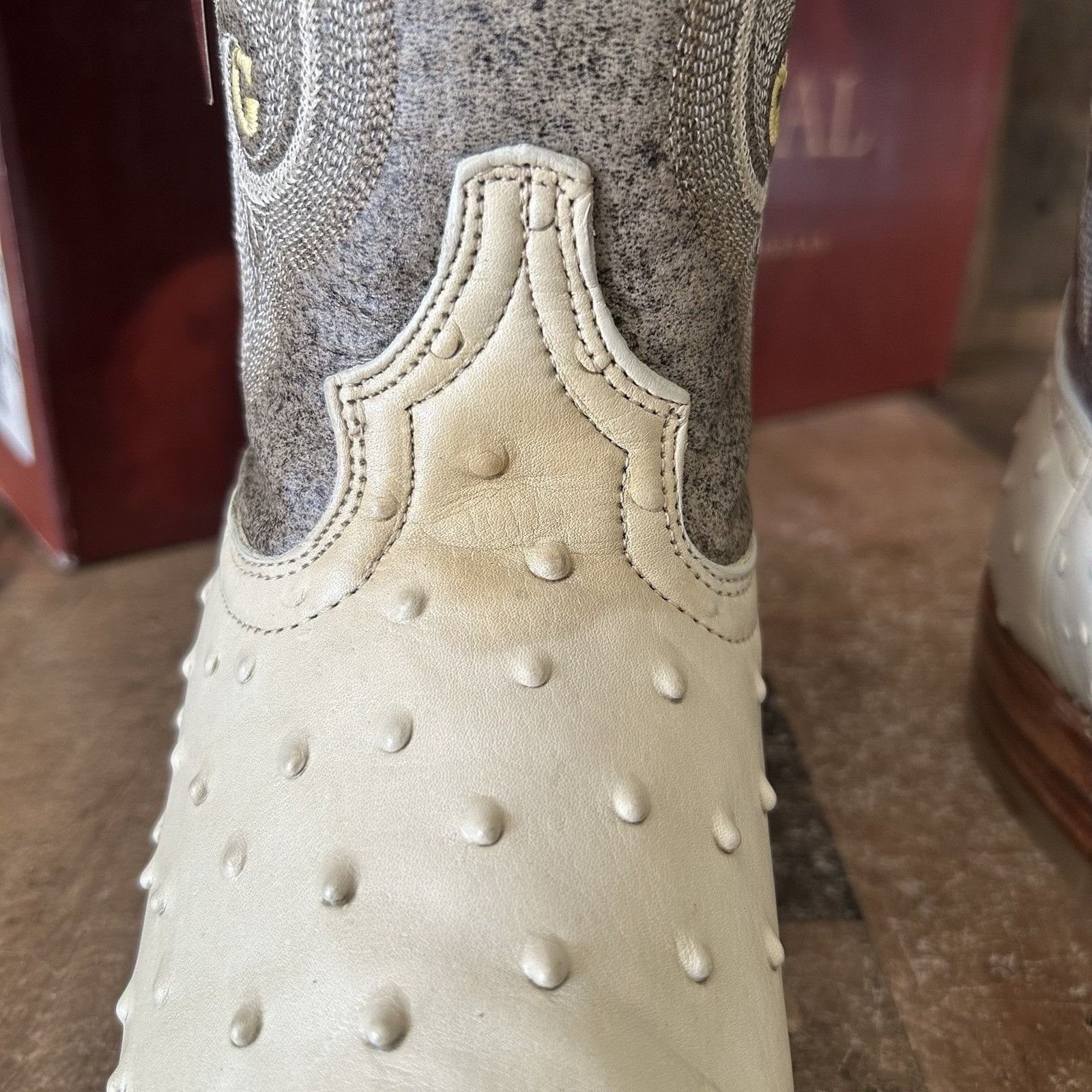 Vintage El General Ostrich Print Pointed Toe Cowboy Boots Mens 8 Size US 8 / EU 41 - 8 Thumbnail