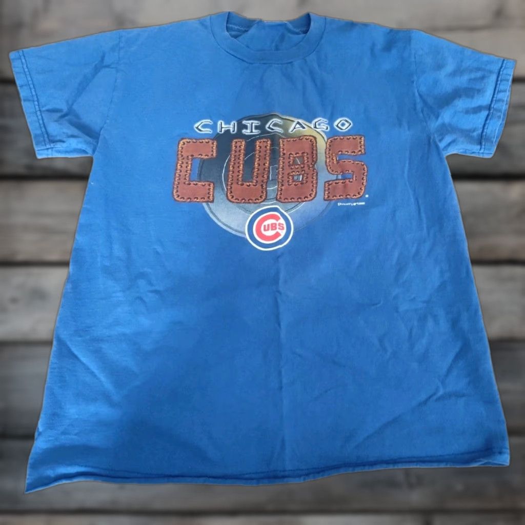 Vintage VINTAGE Dynasty Chicago Cubs Baseball Stitch Tee Shirt Men M Blue - MLB Y2K Graphic Tee King of Cubs Fan Shirt Size US M / EU 48-50 / 2 - 1 Thumbnail