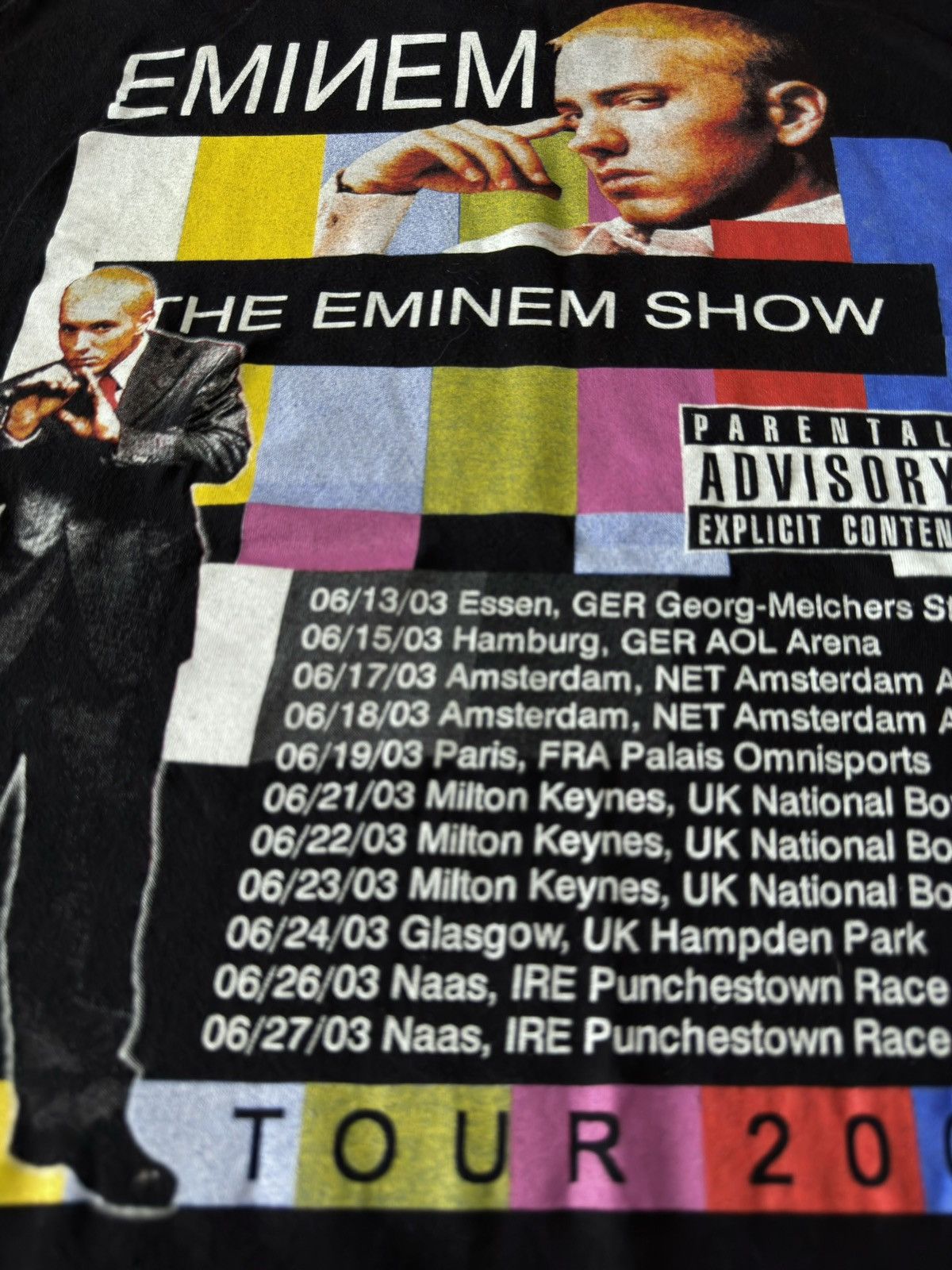 Rap Tees 2003 The Eminem Show European Tour God 00s Vintage Shirt Size US XL / EU 56 / 4 - 7 Thumbnail