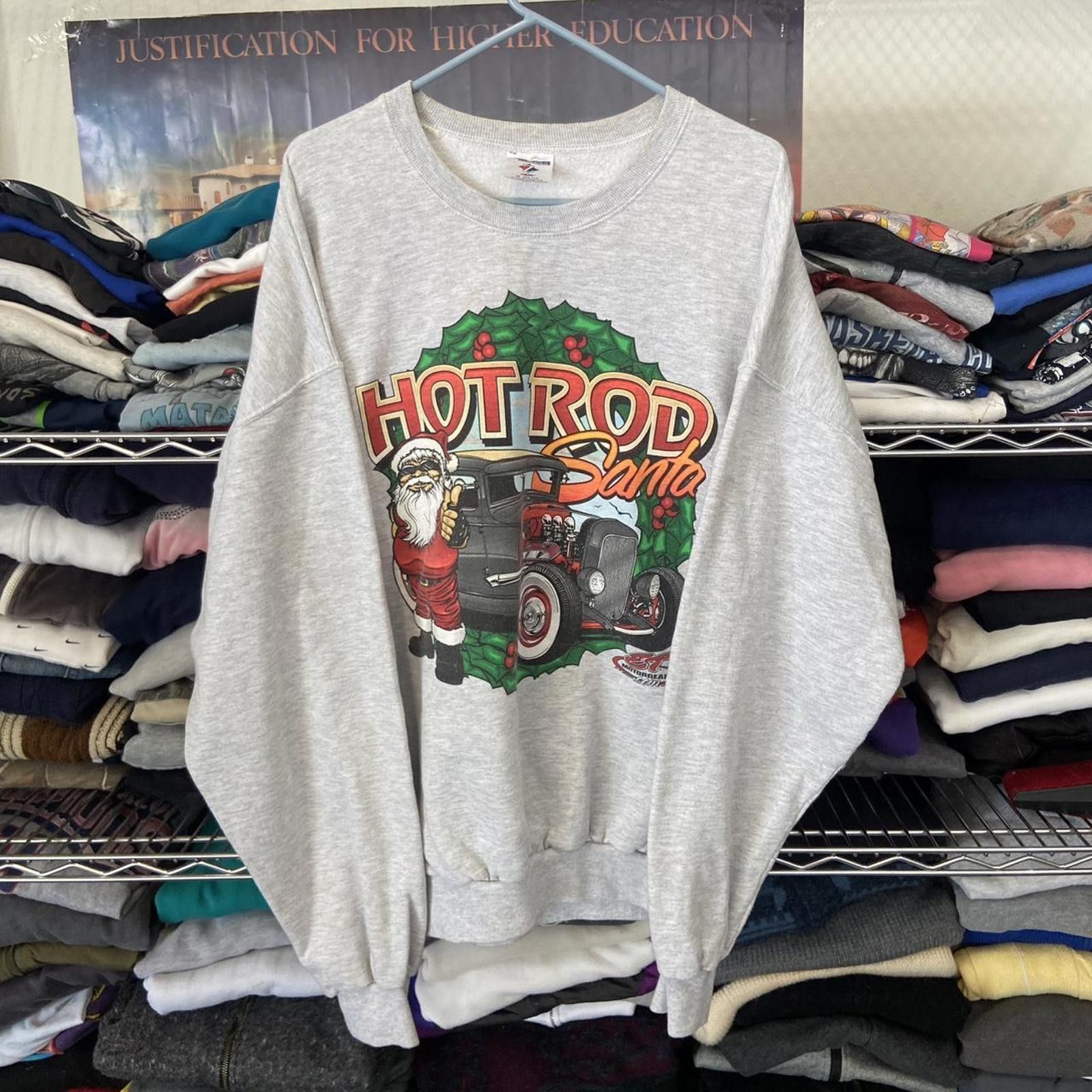 Jerzees Vtg Jerzees Hot rod Santa crewneck sweatshirt size size xl Size US XL / EU 56 / 4 - 1 Thumbnail