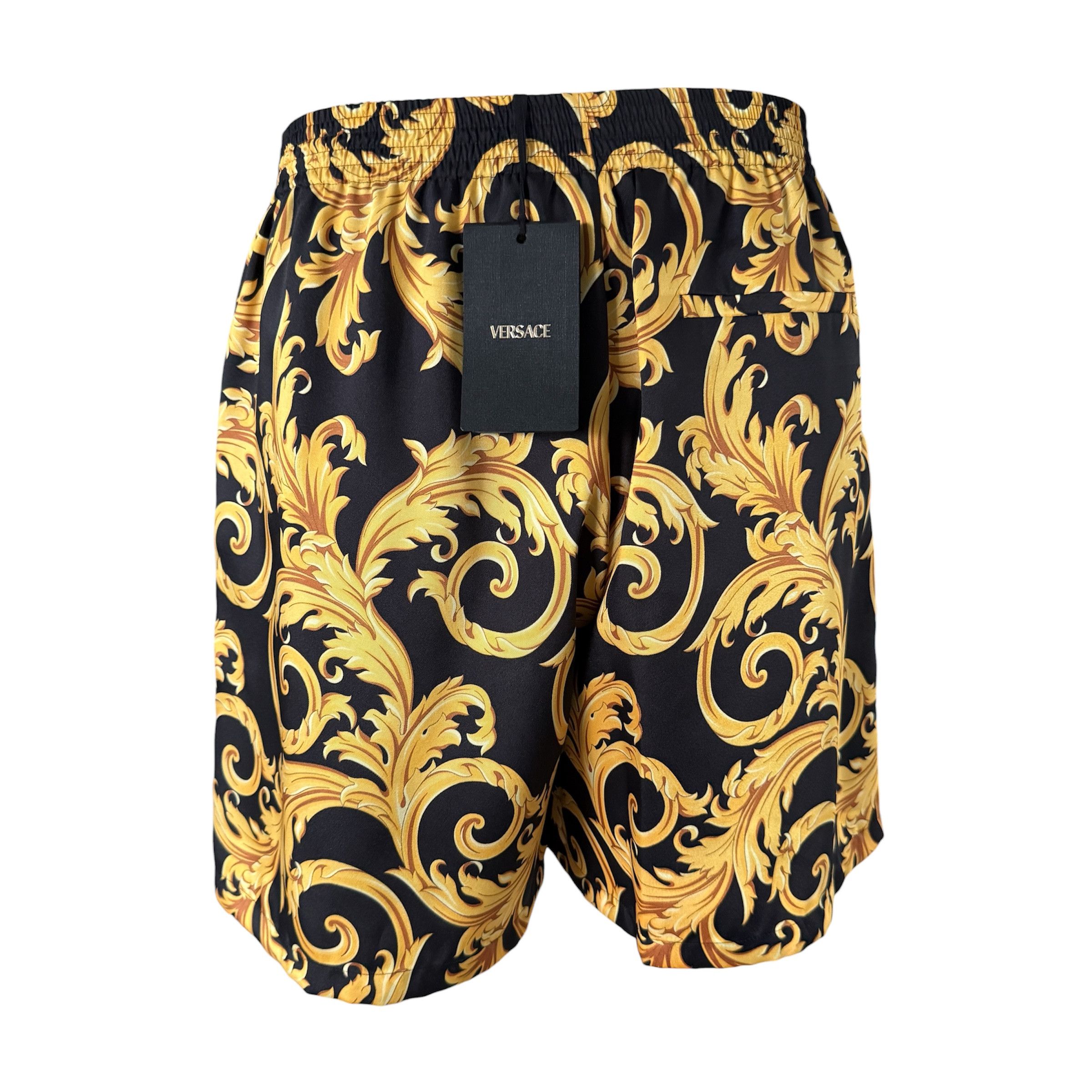 Versace Versace Men'sBaroque Poly Shorts Black Gold Print Shorts 48 Size US 32 / EU 48 - 6 Thumbnail