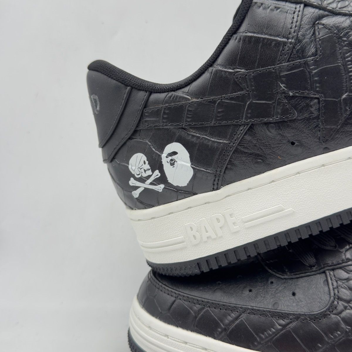 Bape A Bathing Ape Bapesta Neighborhood Black 2023 Size US 12 / EU 45 - 6 Thumbnail