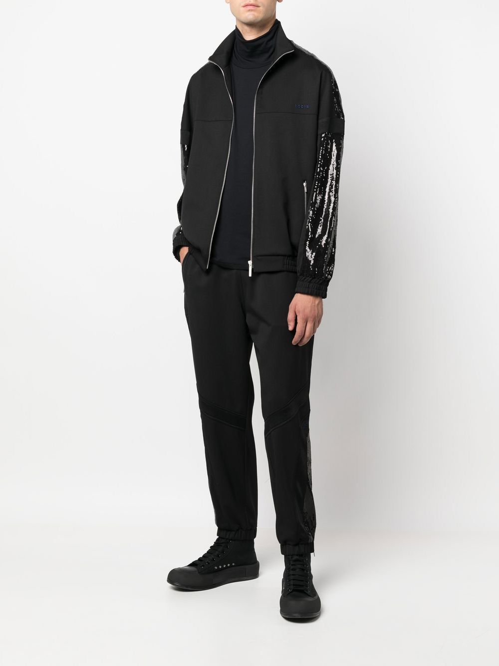 Other !DS! SS22 Koche Sequin Embroidered Logo Black Bomber Jacket Size US L / EU 52-54 / 3 - 2 Thumbnail