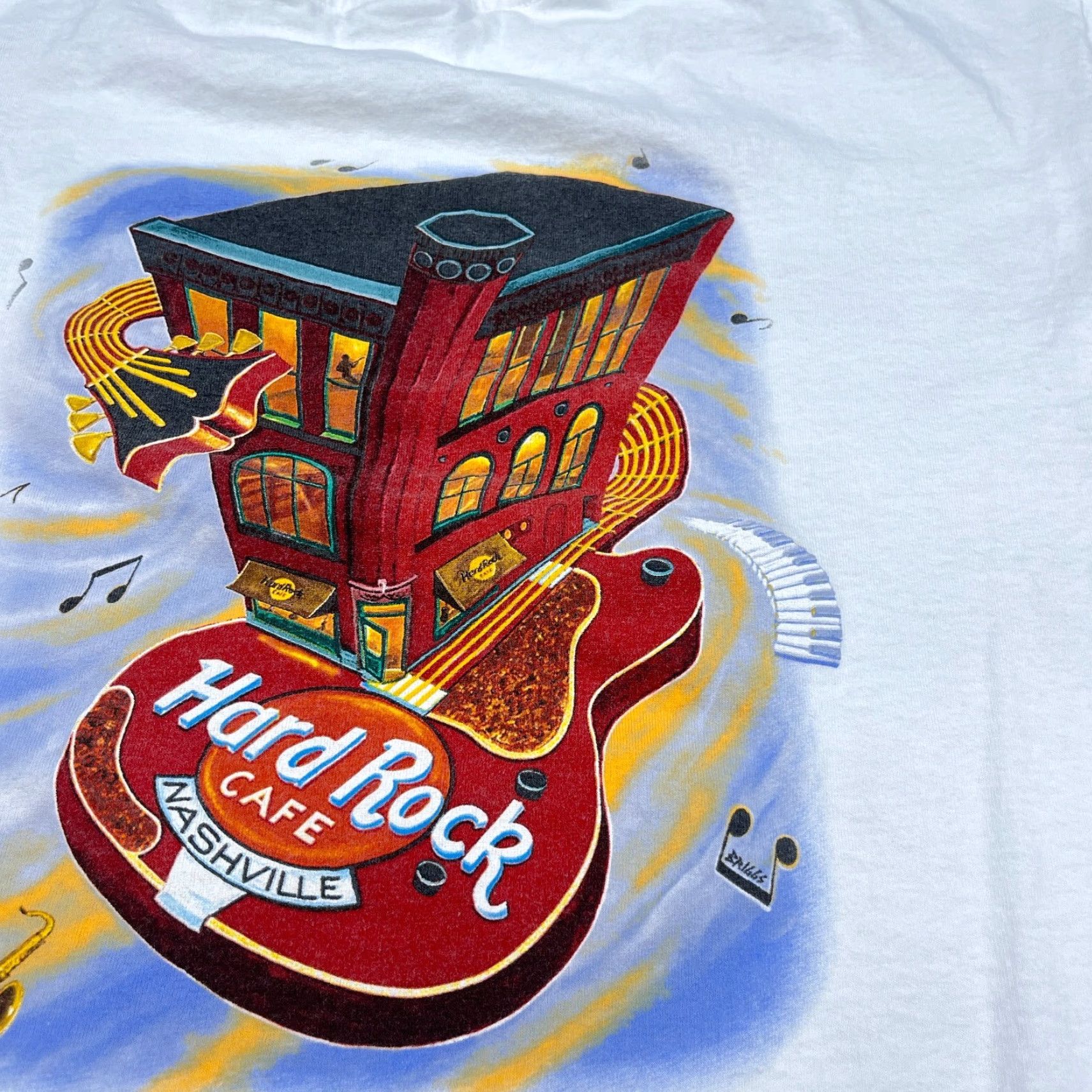 Hard Rock Cafe VINTAGE Hard Rock Cafe Shirt Men L White Graphic Print 90s Retro Logo T-Shirt Size US L / EU 52-54 / 3 - 3 Thumbnail