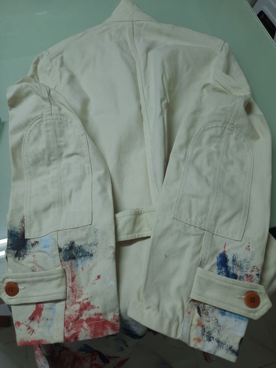 Junya Watanabe SS18 Runway Paint Splatter Coat Size US S / EU 44-46 / 1 - 3 Thumbnail
