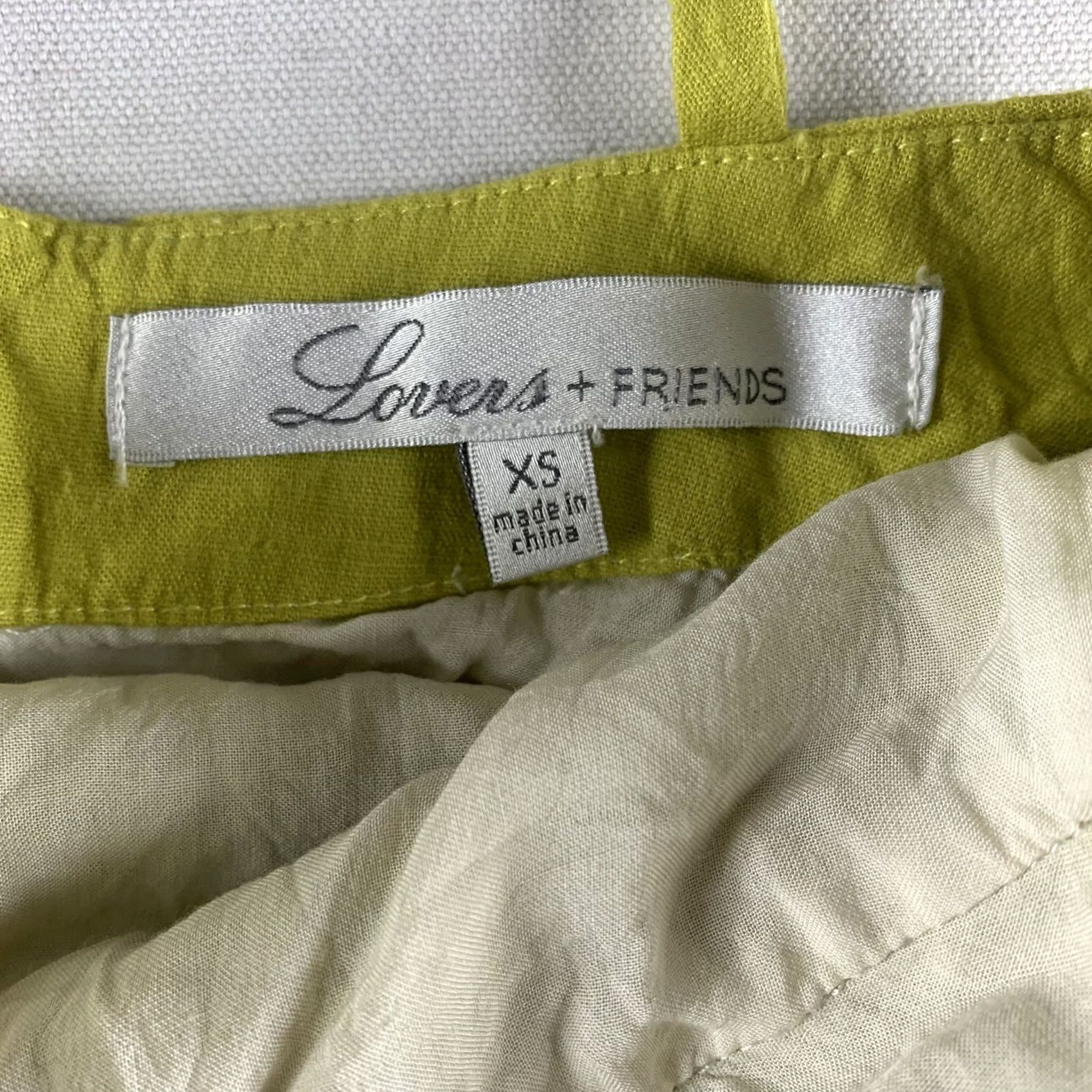 Vintage LOVERS AND FRIEND CAMISOLE BLOUSE WOMENS XS LIME GREEN SIDE BUTTON UP Size XS / US 0-2 / IT 36-38 - 4 Thumbnail