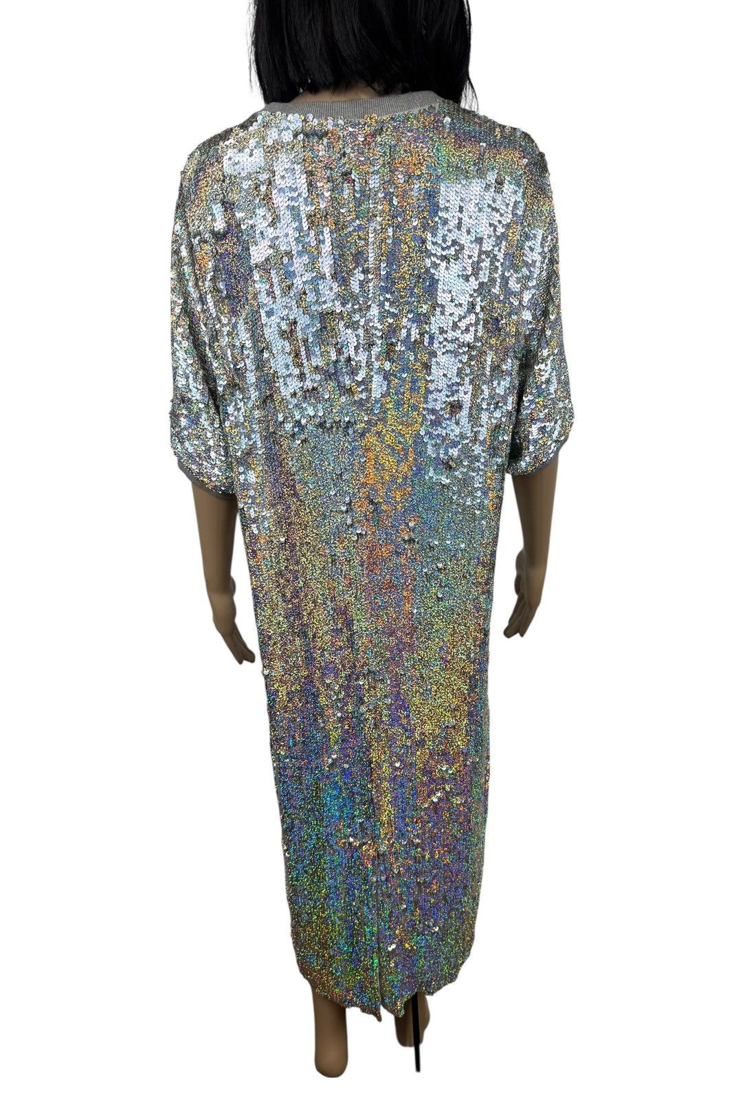 FILLES A PAPA Filles a Papa Sequins Sweat Dress Viscose Gray size 3 Size L / US 10 / IT 46 - 6 Thumbnail