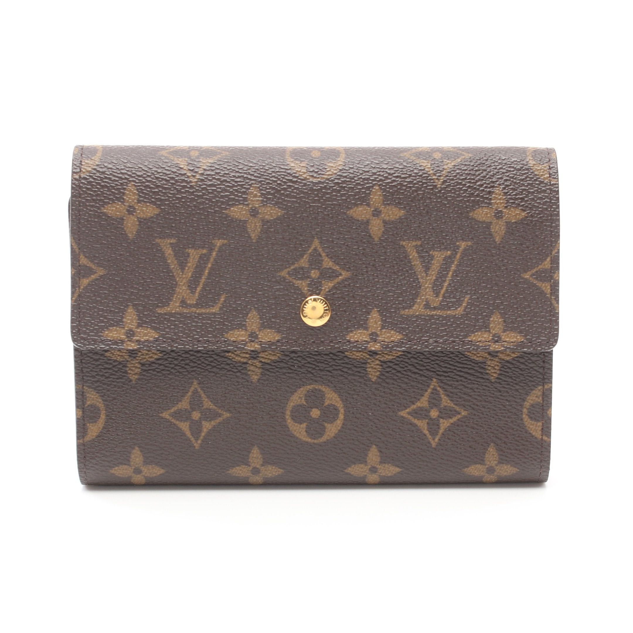 Louis Vuitton Louis Vuitton Porto Tresor Etui Papier Monogram Trifold Wallet Leather Brown Size ONE SIZE - 1 Thumbnail