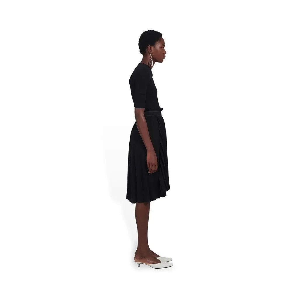 Balenciaga oc11z0825 Fancy Pleated Skirt in Black Size 27" / US 4 / IT 40 - 4 Thumbnail