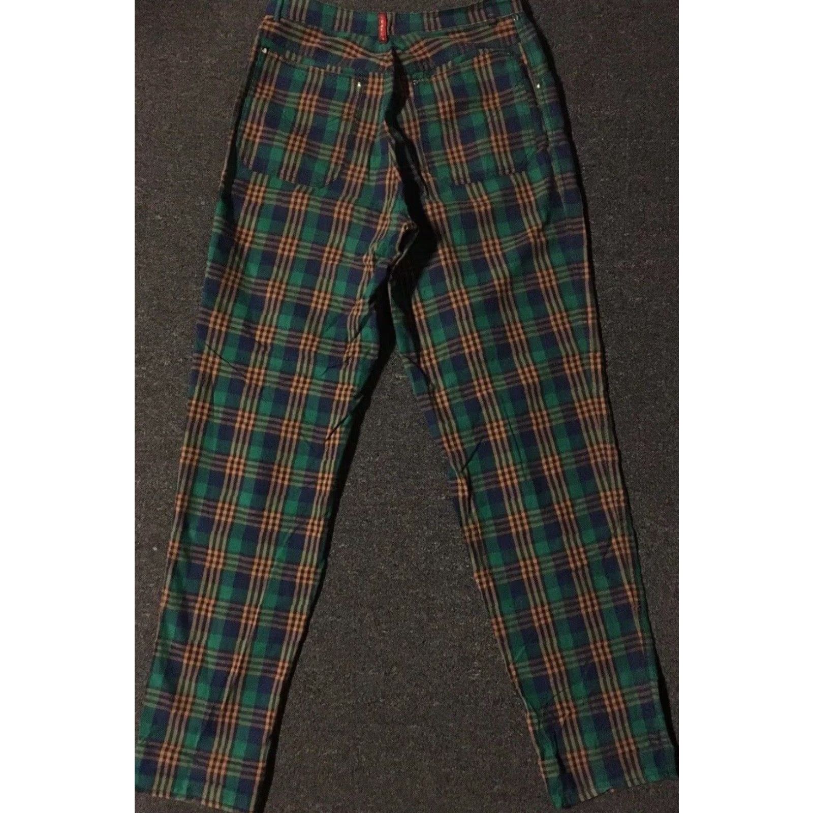 Fiorucci Vtg 80s Fiorucci Plaid Pants 30 Flannel Punk Designer Italy Retro Grunge 70s Size 30" / US 8 / IT 44 - 2 Thumbnail