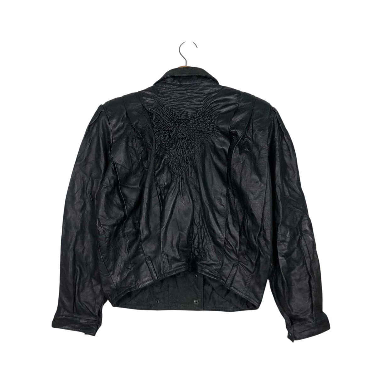 Vera Pelle 🔥VINTAGE CROPPED BIKER LEATHER JACKET AMICA VERA PELLE Size US M / EU 48-50 / 2 - 10 Thumbnail