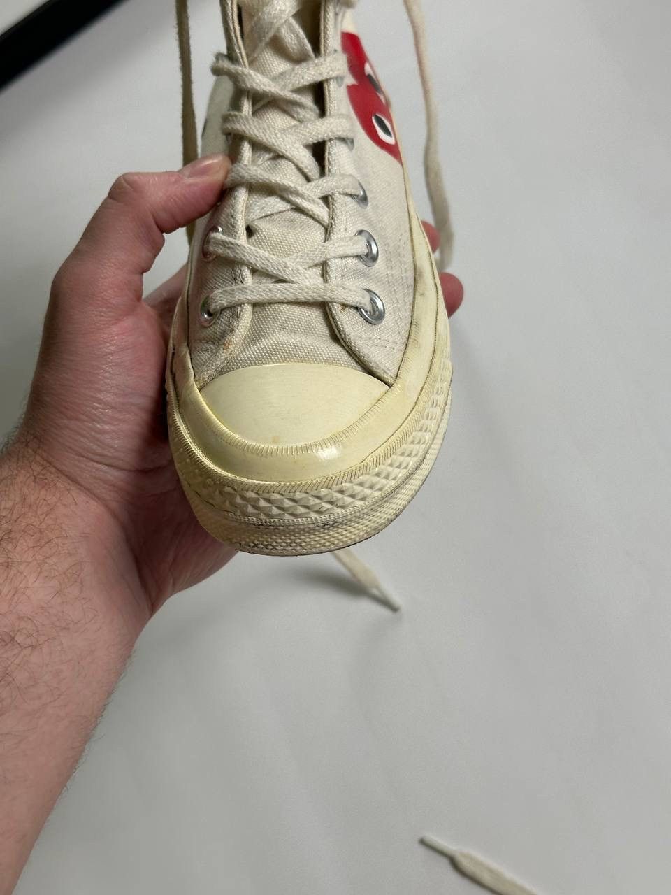 Comme des Garcons PLAY × Converse Cute Comme des Garcons Converse Sneakers 🔥 Size US 6.5 / IT 36.5 - 10 Thumbnail