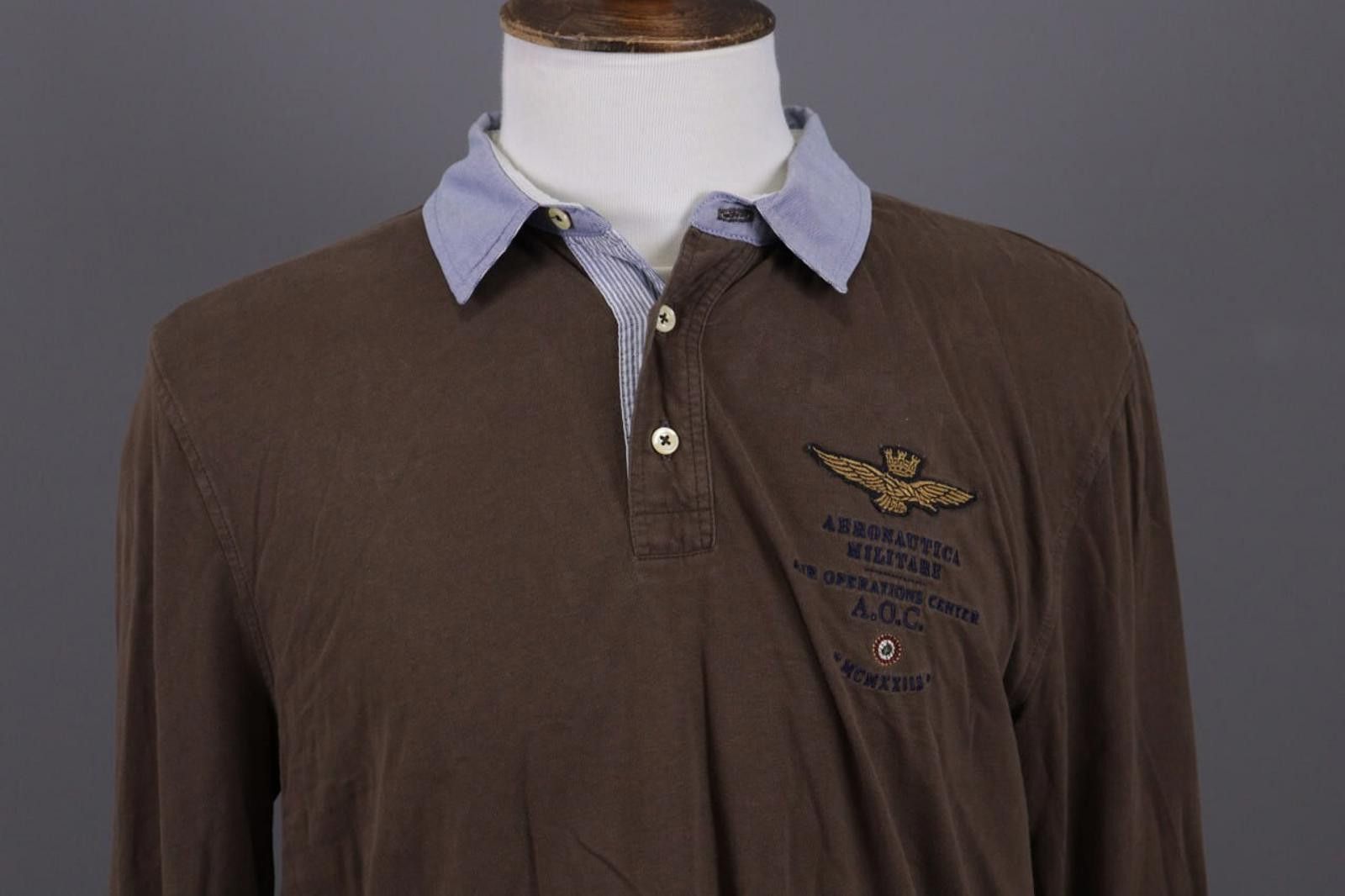 Aeronautica Militare Aeronautica Militare Brown Polo Shirt Size XXL / 2XL Size US XXL / EU 58 / 5 - 2 Thumbnail