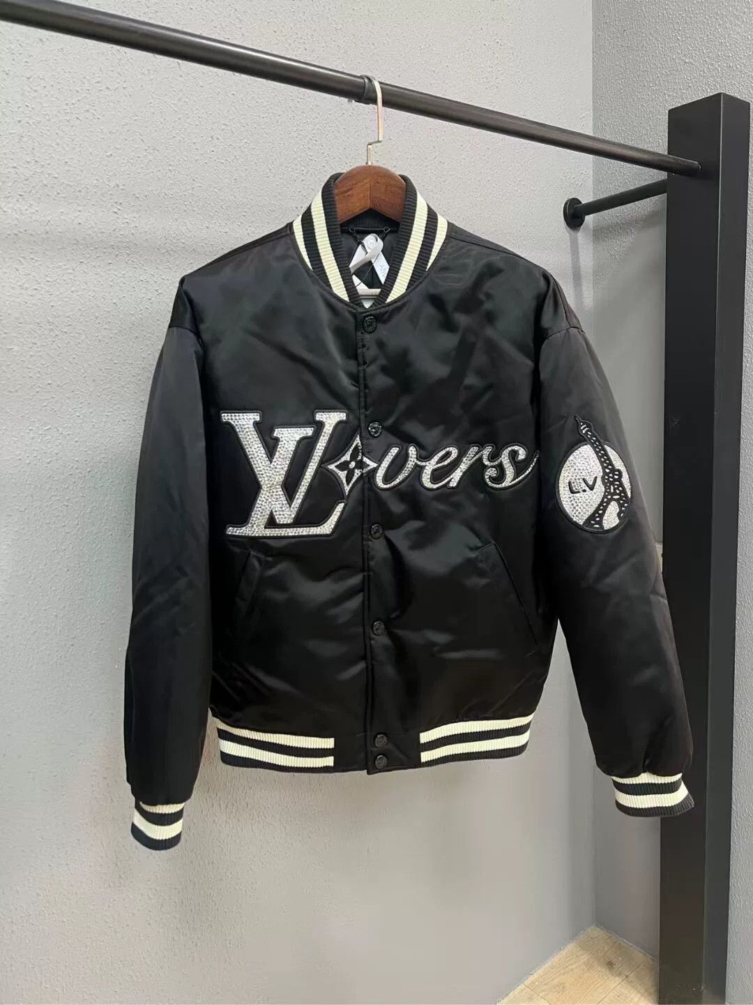 lv collaboration diamond baseball jacket