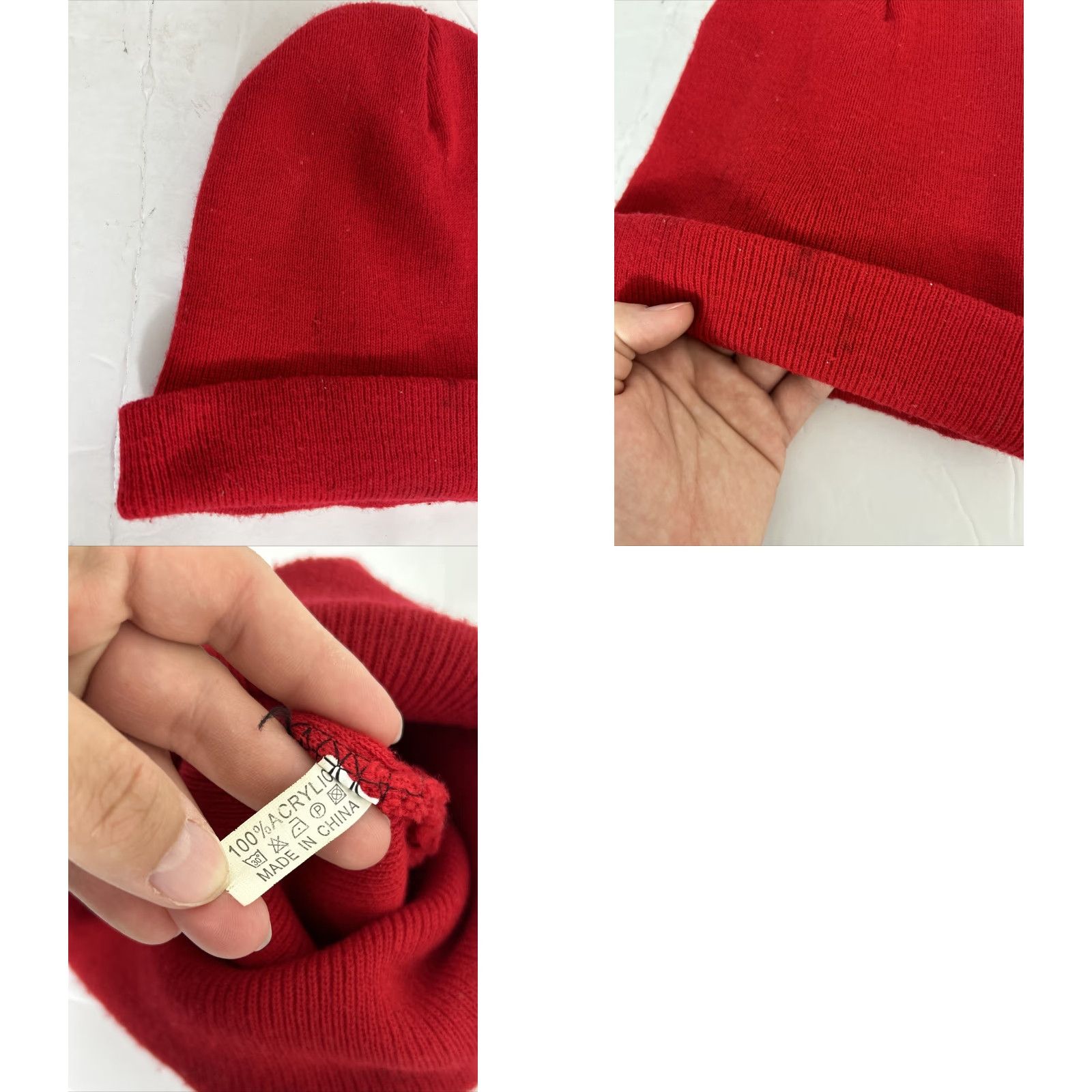 Vintage Astroworld Beanie Red One Size Embroidered Travis Scott Men Beanie Size ONE SIZE - 8 Thumbnail