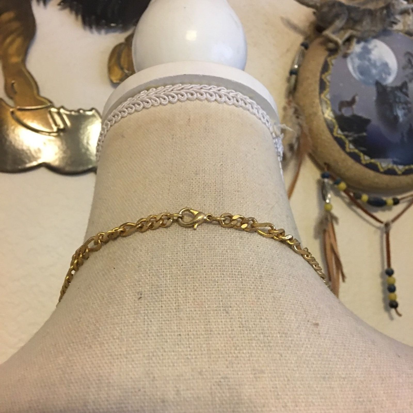 Vintage Vintage gold figaro bell capped pearl necklace Size ONE SIZE - 4 Thumbnail