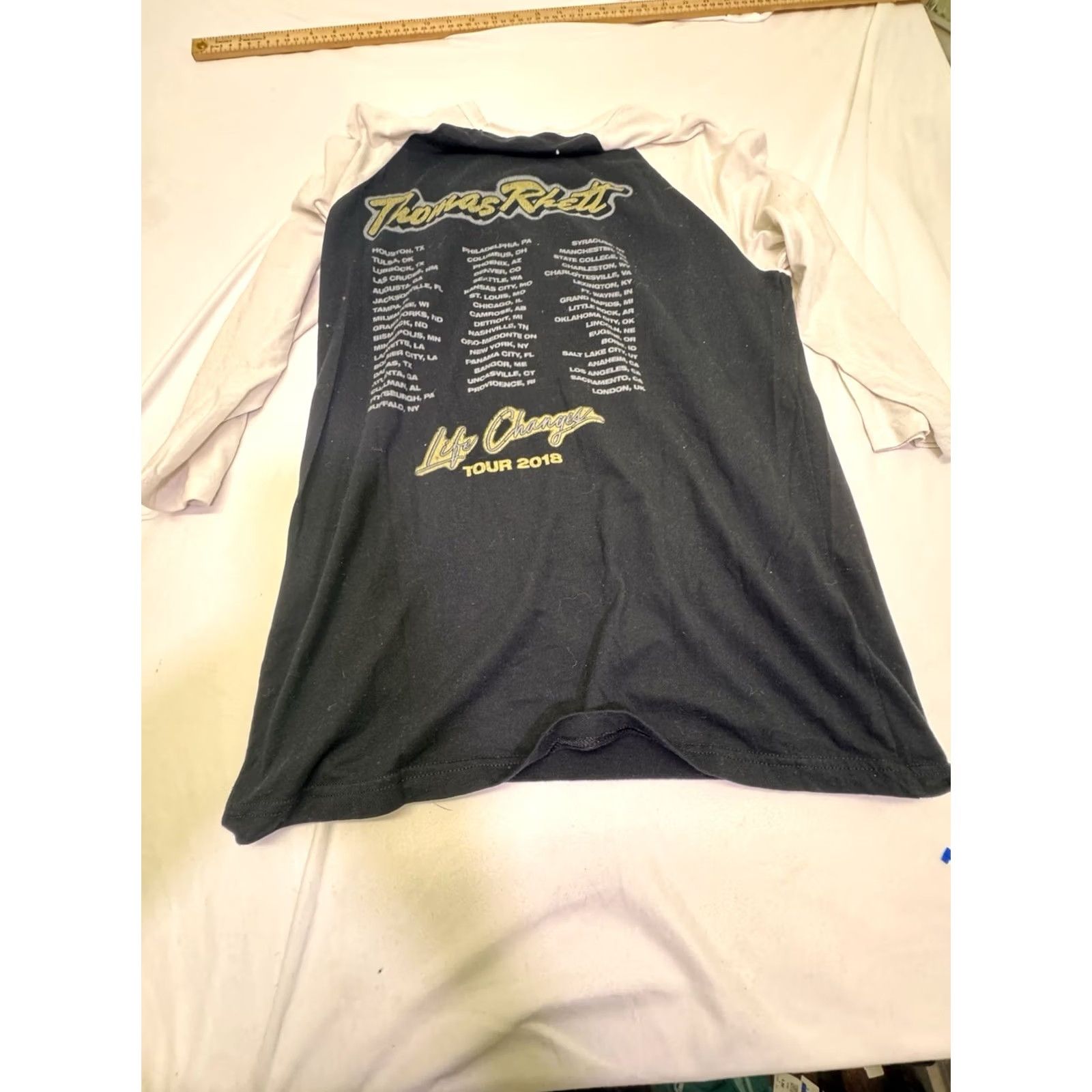 Changes Thomas Rhett Life Changes 2018 Tour 3/4 Sleeve Raglan Band Concert Shirt Mens M Size US M / EU 48-50 / 2 - 4 Thumbnail