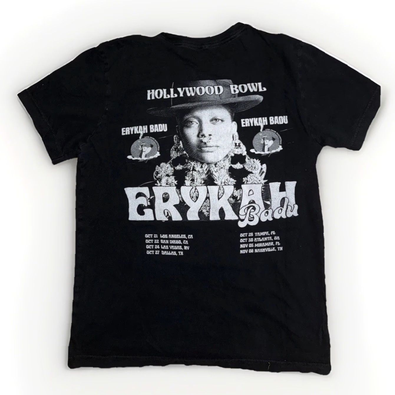 Vintage VINTAGE Erykah Badu Hollywood Bowl Tour Concert T-Shirt Black Adult Medium 18x25 Mens Size US M / EU 48-50 / 2 - 3 Thumbnail