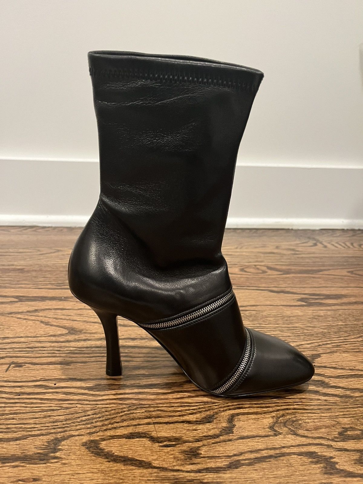 Burberry Burberry Leather Peep Boots Size US 7.5 / IT 37.5 - 12 Thumbnail