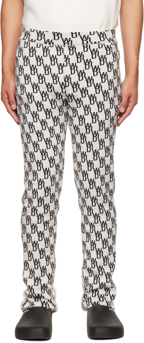 WE11DONE o1mris0824 Jacquard Trouser in Ivory Size US 30 / EU 46 - 7 Thumbnail